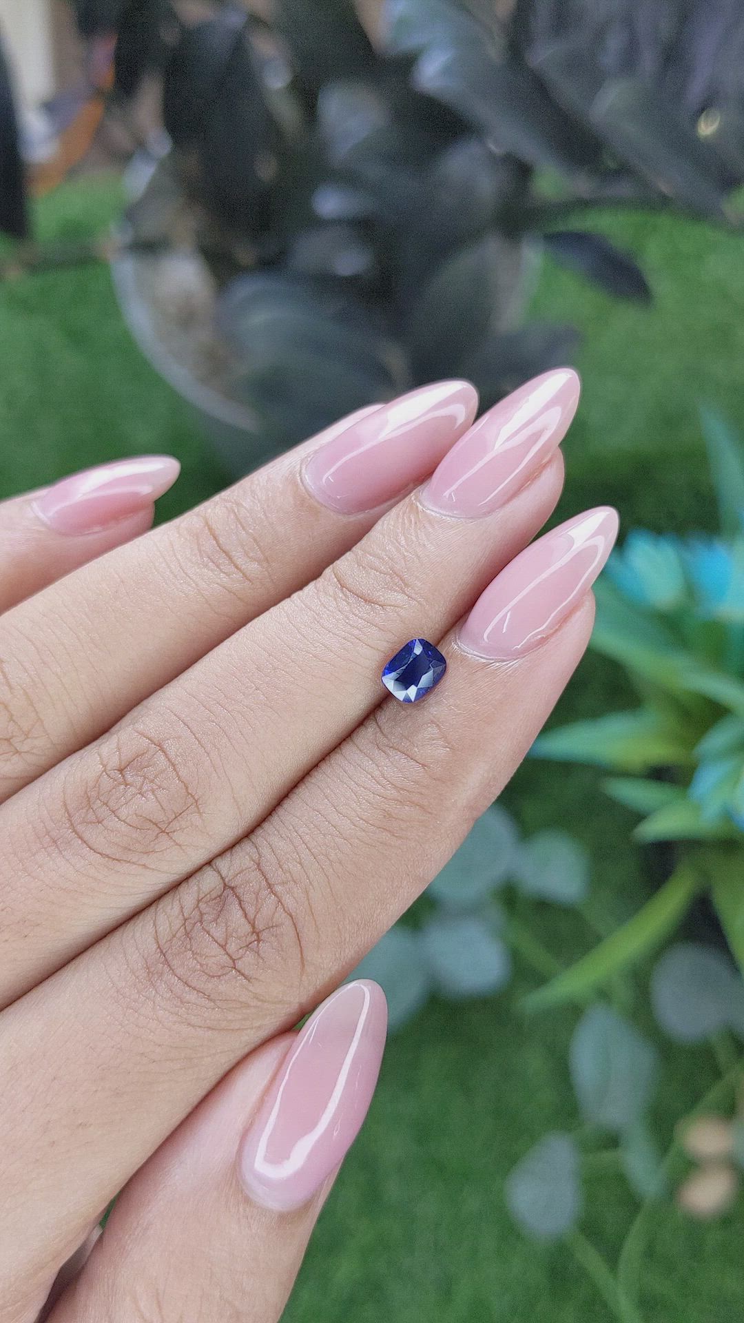 0.75 Ct. Blue Sapphire from Tanzania Size Video