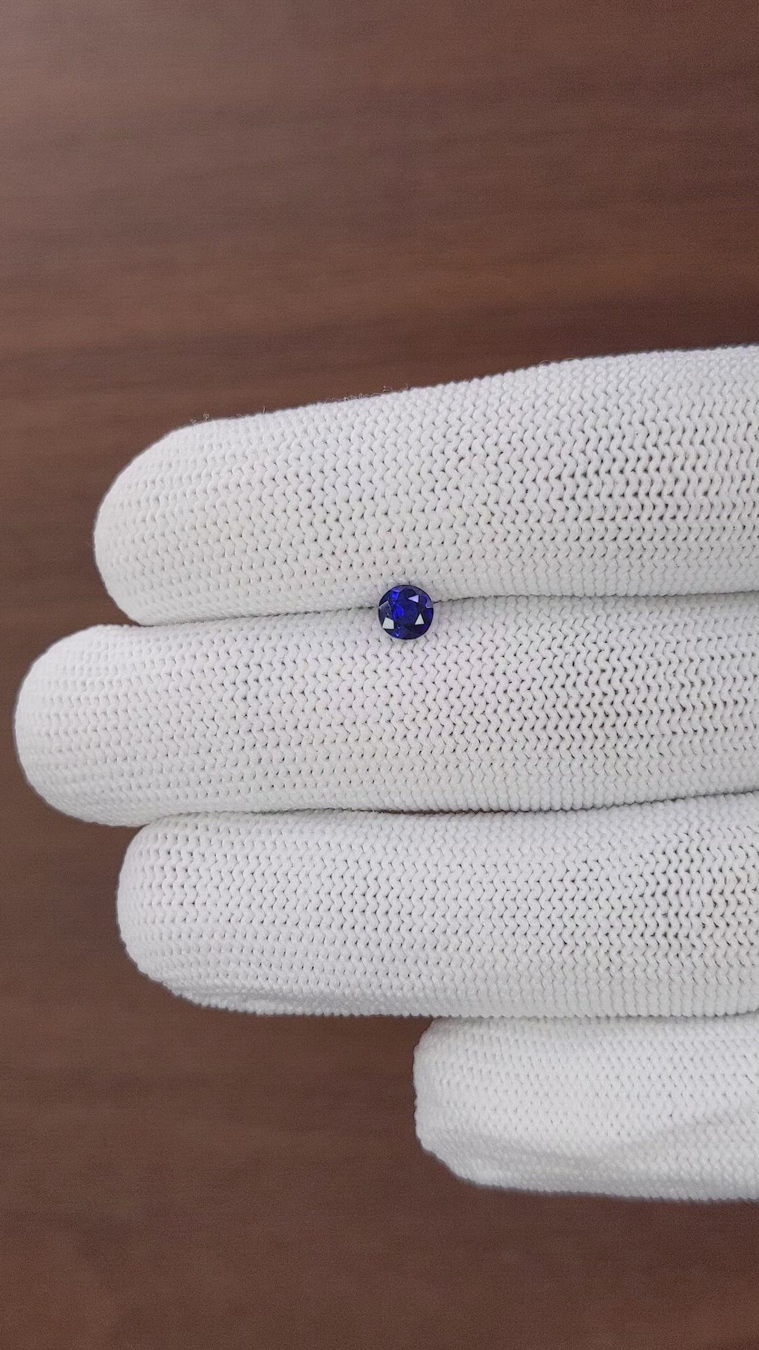 0.52 Ct. Blue Sapphire from Tanzania Size Video