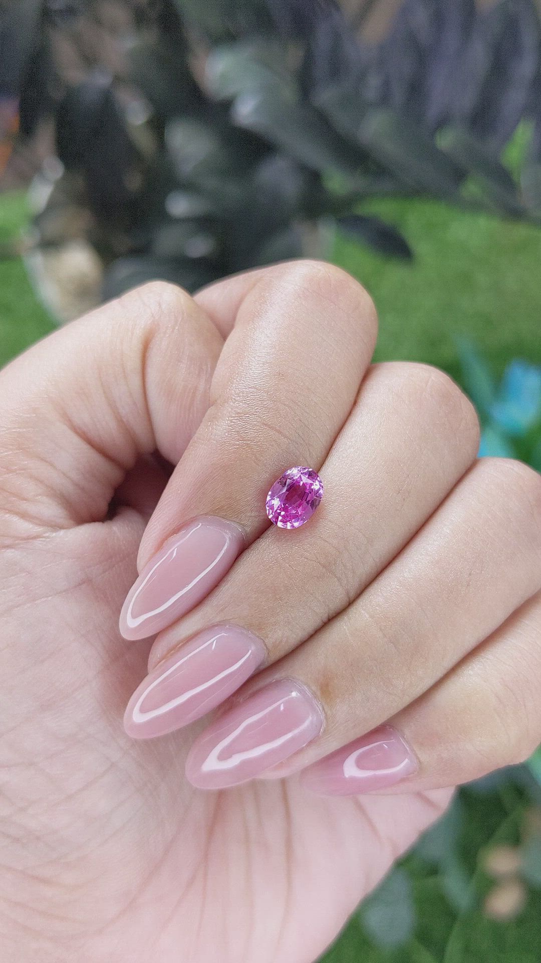 1.27 Ct. Purplish Pink Sapphire from Tanzania Size Video