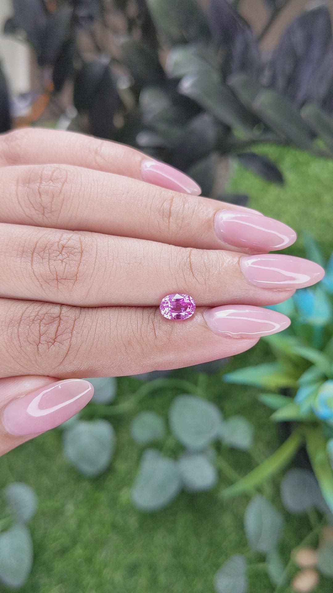 1.27 Ct. Purplish Pink Sapphire from Tanzania Size Video