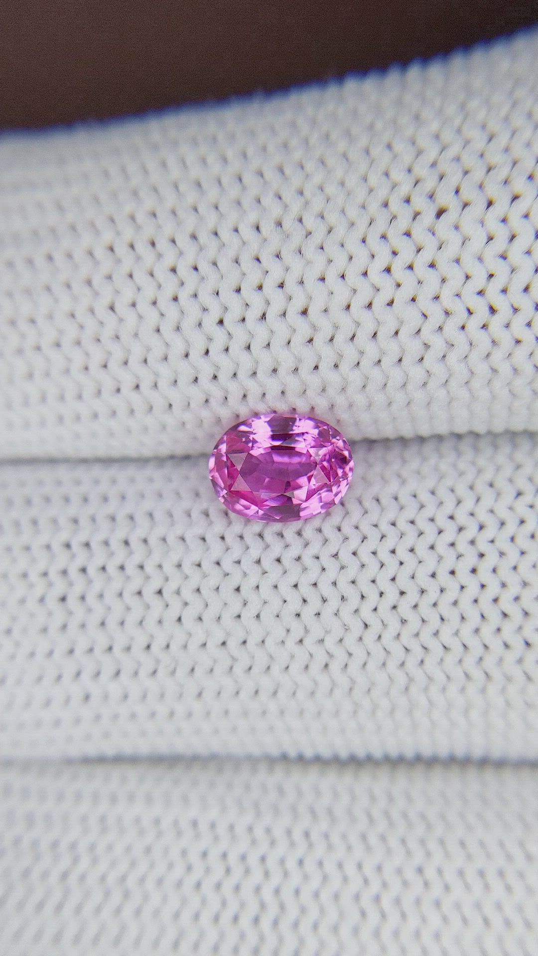 1.27 Ct. Purplish Pink Sapphire from Tanzania Size Video
