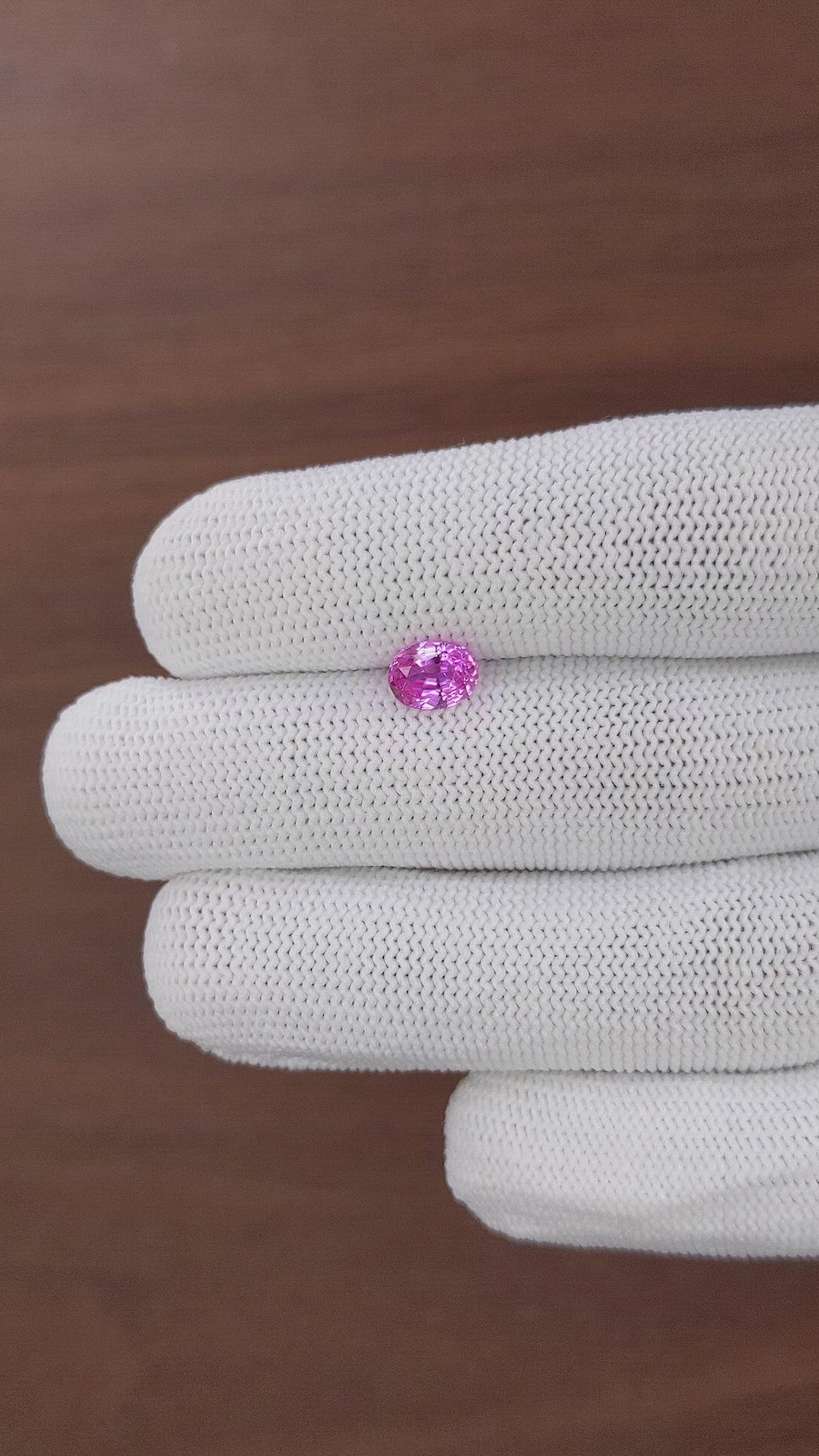 1.27 Ct. Purplish Pink Sapphire from Tanzania Size Video