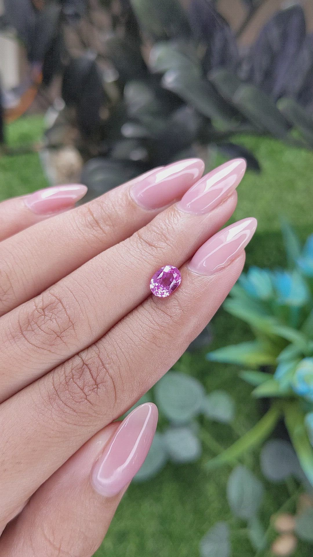 1.27 Ct. Purplish Pink Sapphire from Tanzania Size Video