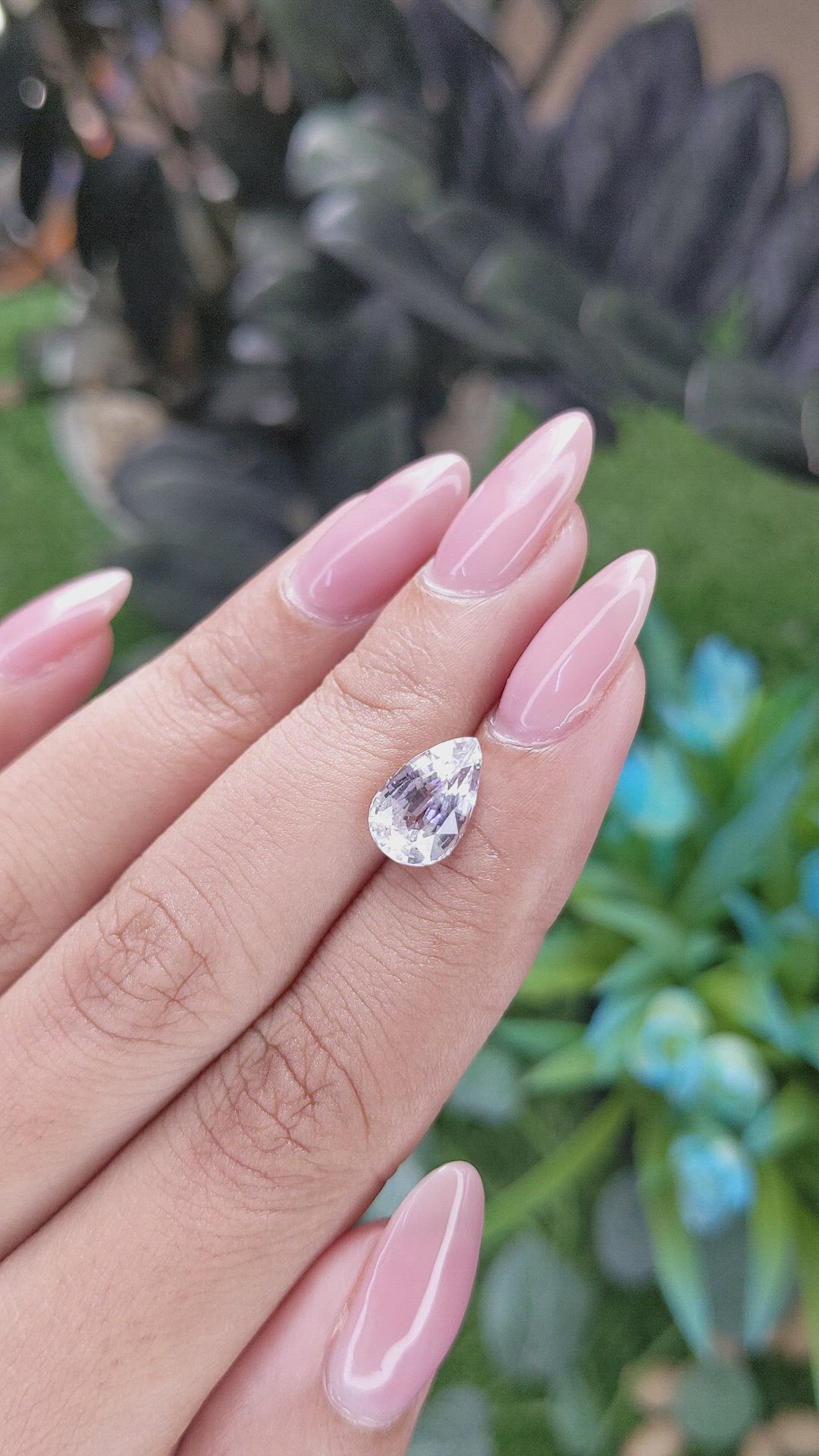 3.12 Ct. White Sapphire from Tanzania Size Video