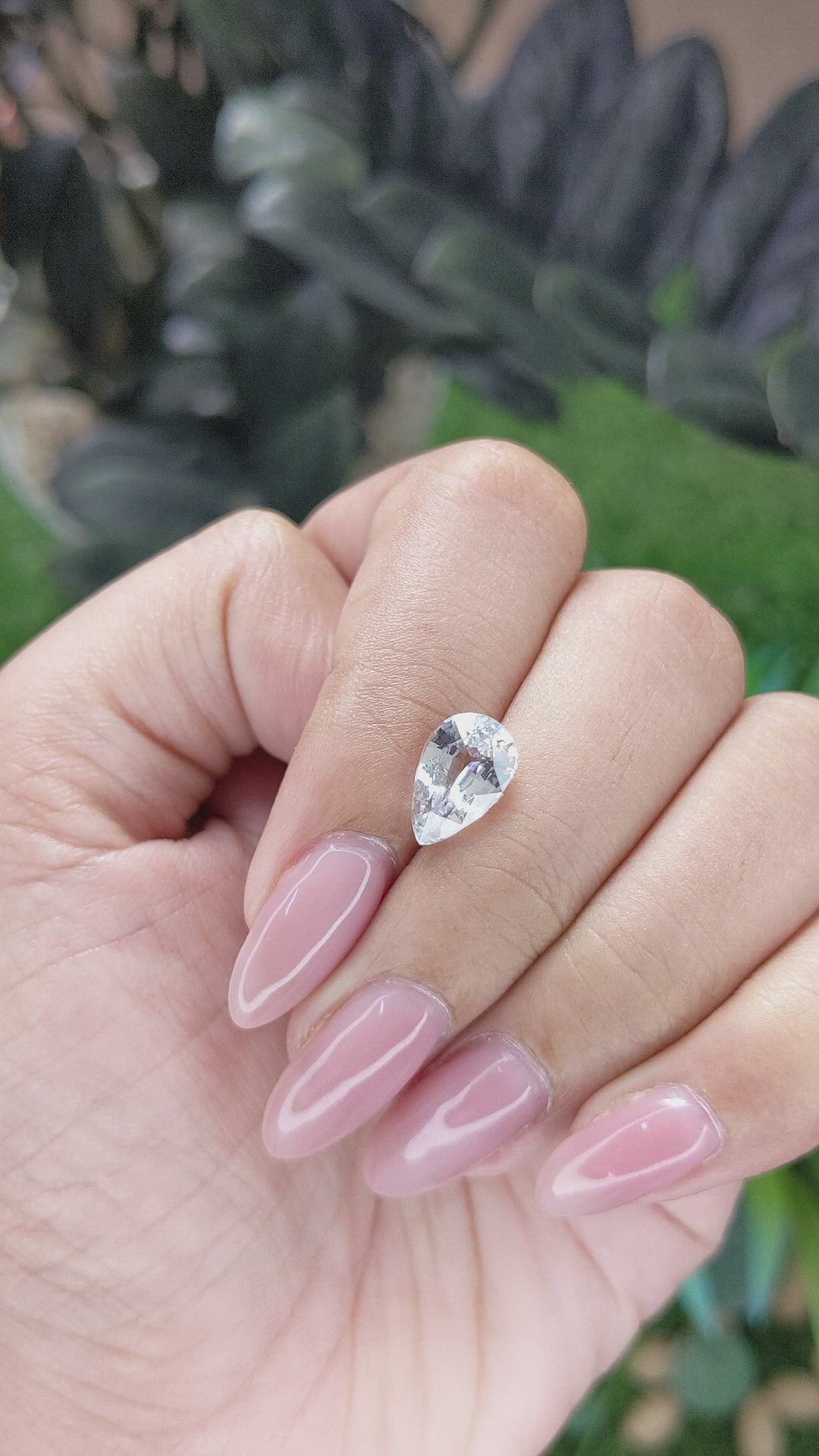 3.12 Ct. White Sapphire from Tanzania Size Video