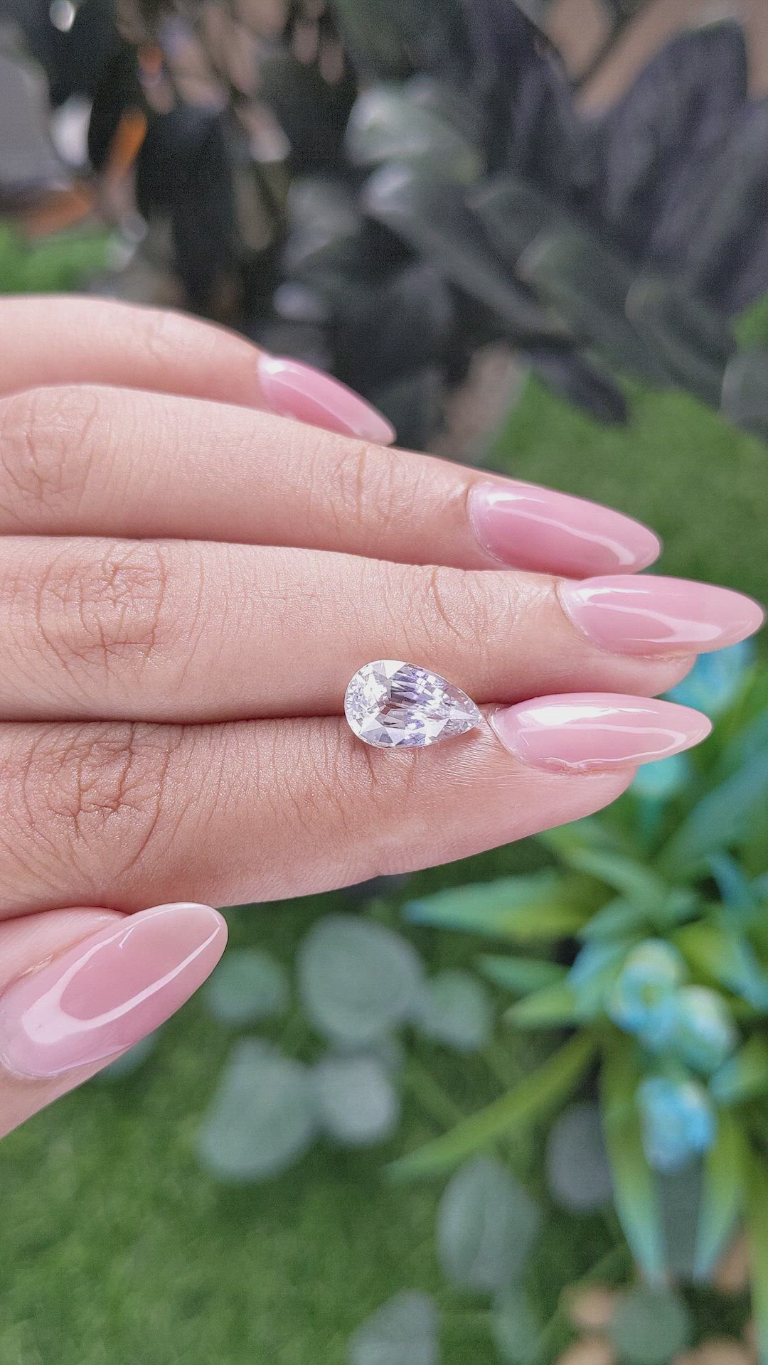 3.12 Ct. White Sapphire from Tanzania Size Video