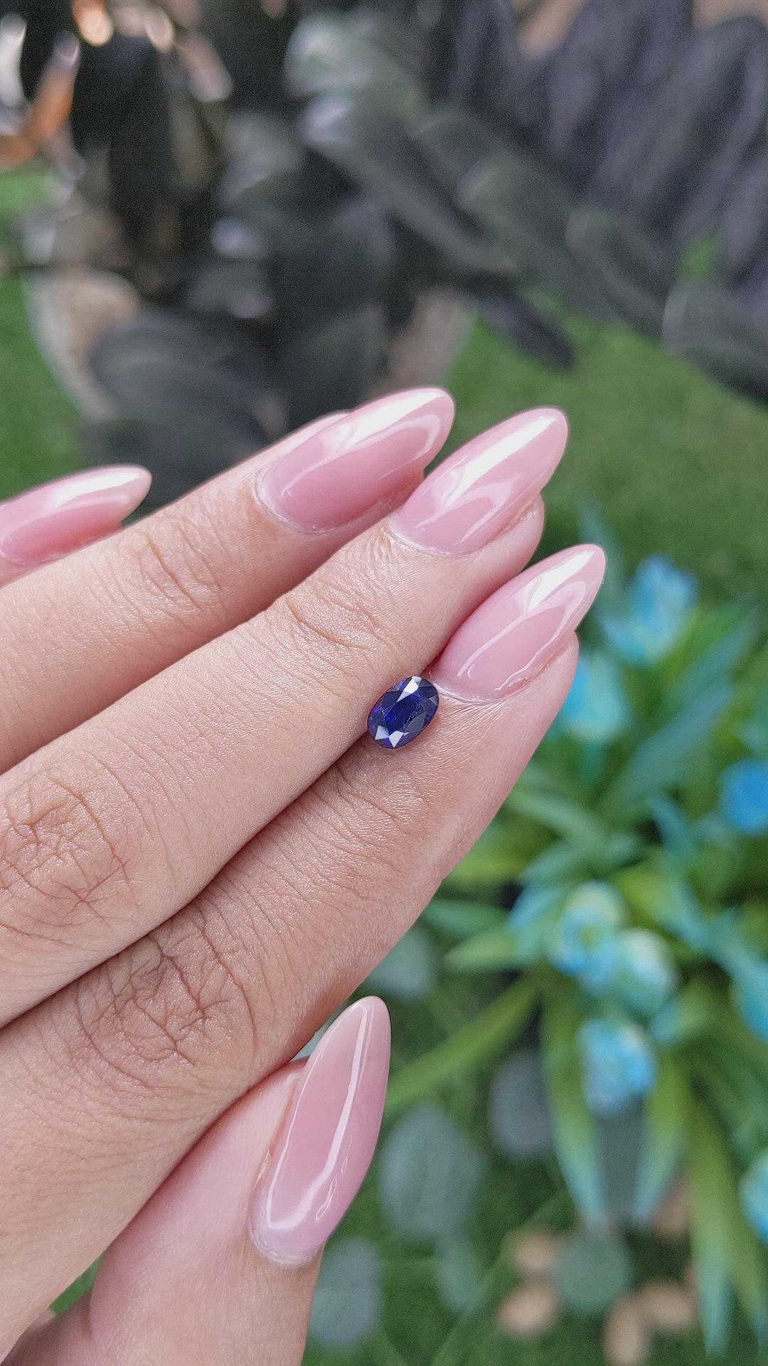 0.78 Ct. Blue Sapphire from Tanzania Size Video