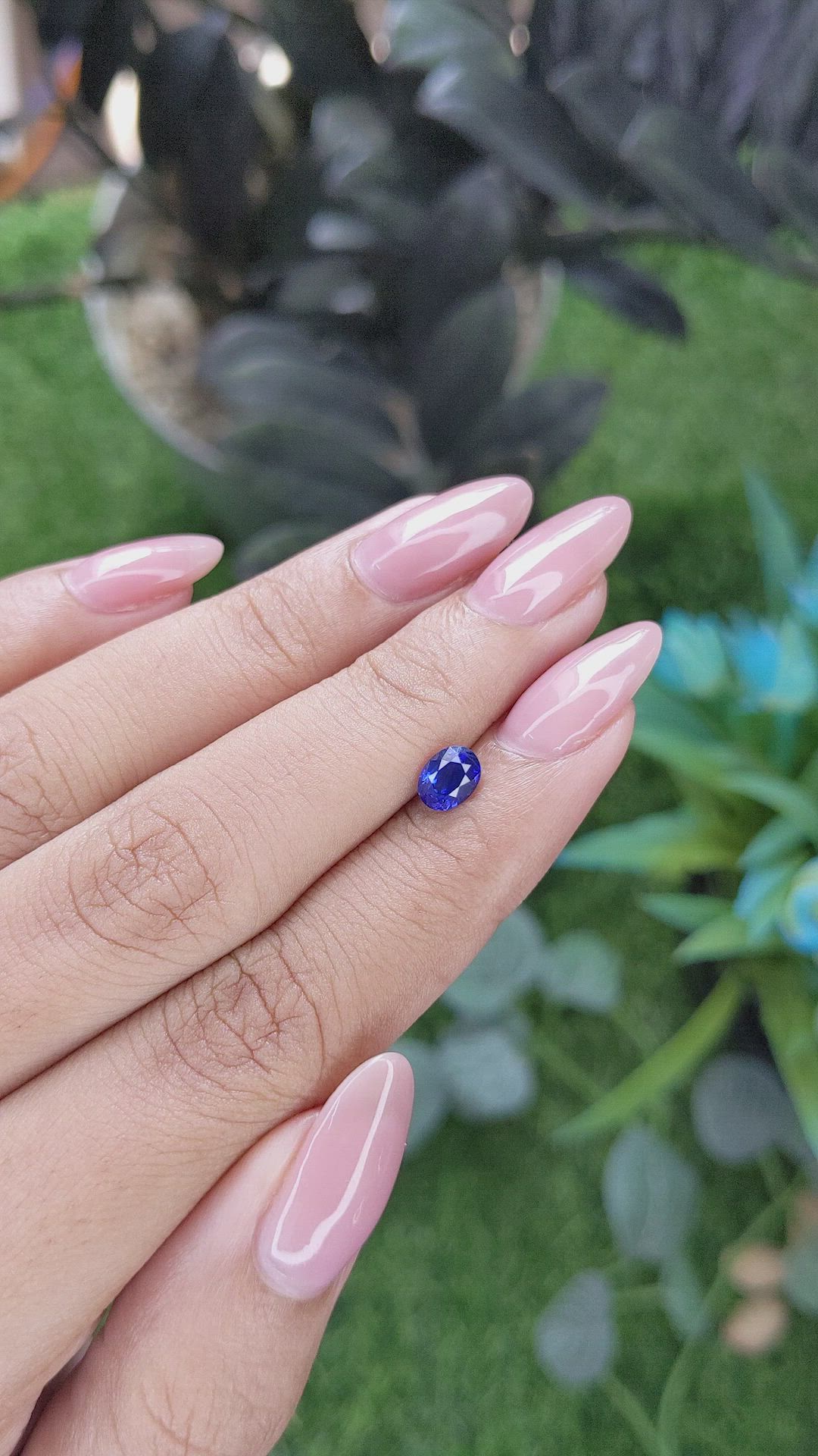 0.75 Ct. Blue Sapphire from Tanzania Size Video