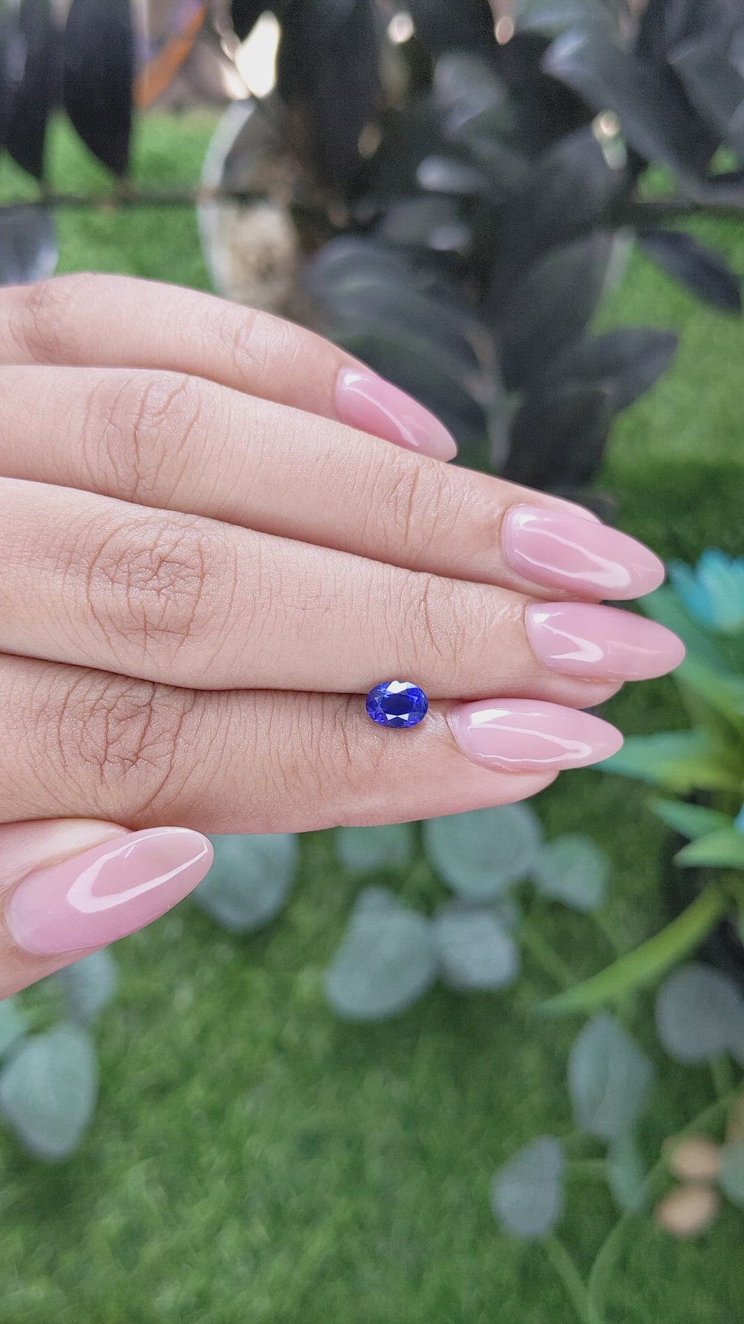 0.75 Ct. Blue Sapphire from Tanzania Size Video