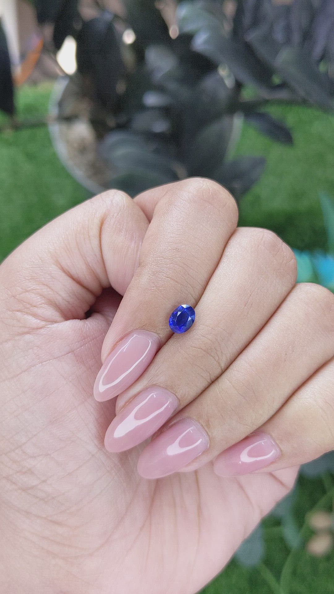0.75 Ct. Blue Sapphire from Tanzania Size Video