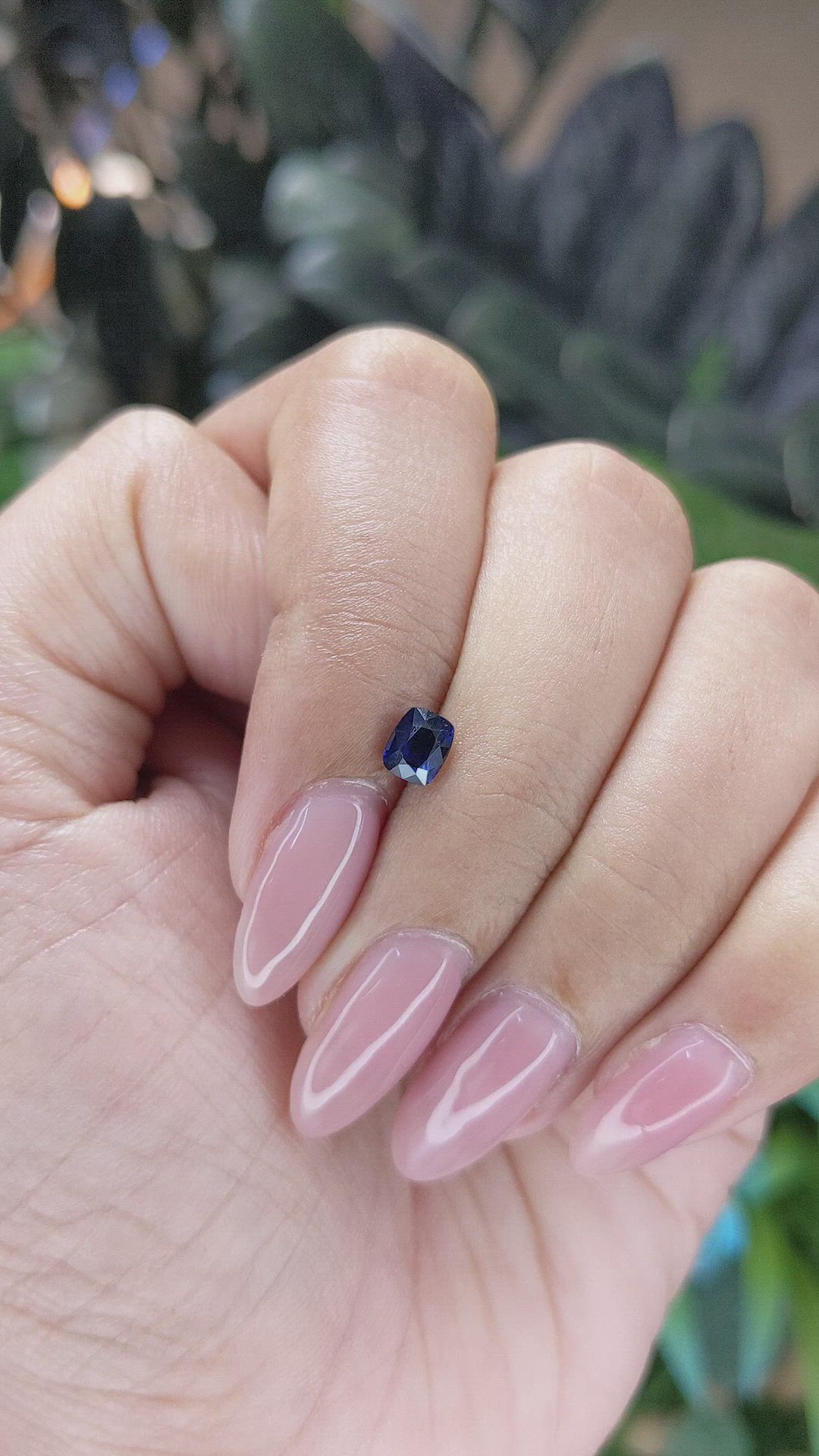 0.66 Ct. Blue Sapphire from Tanzania Size Video