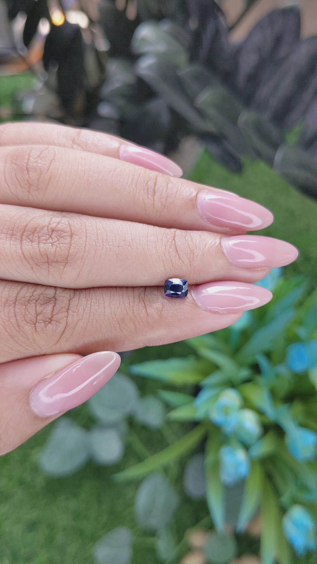0.66 Ct. Blue Sapphire from Tanzania Size Video