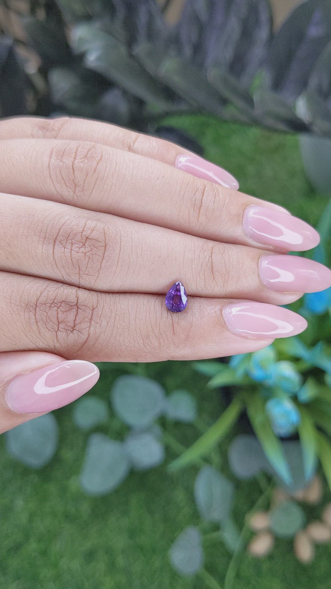 0.67 Ct. Purple Sapphire from Tanzania Size Video
