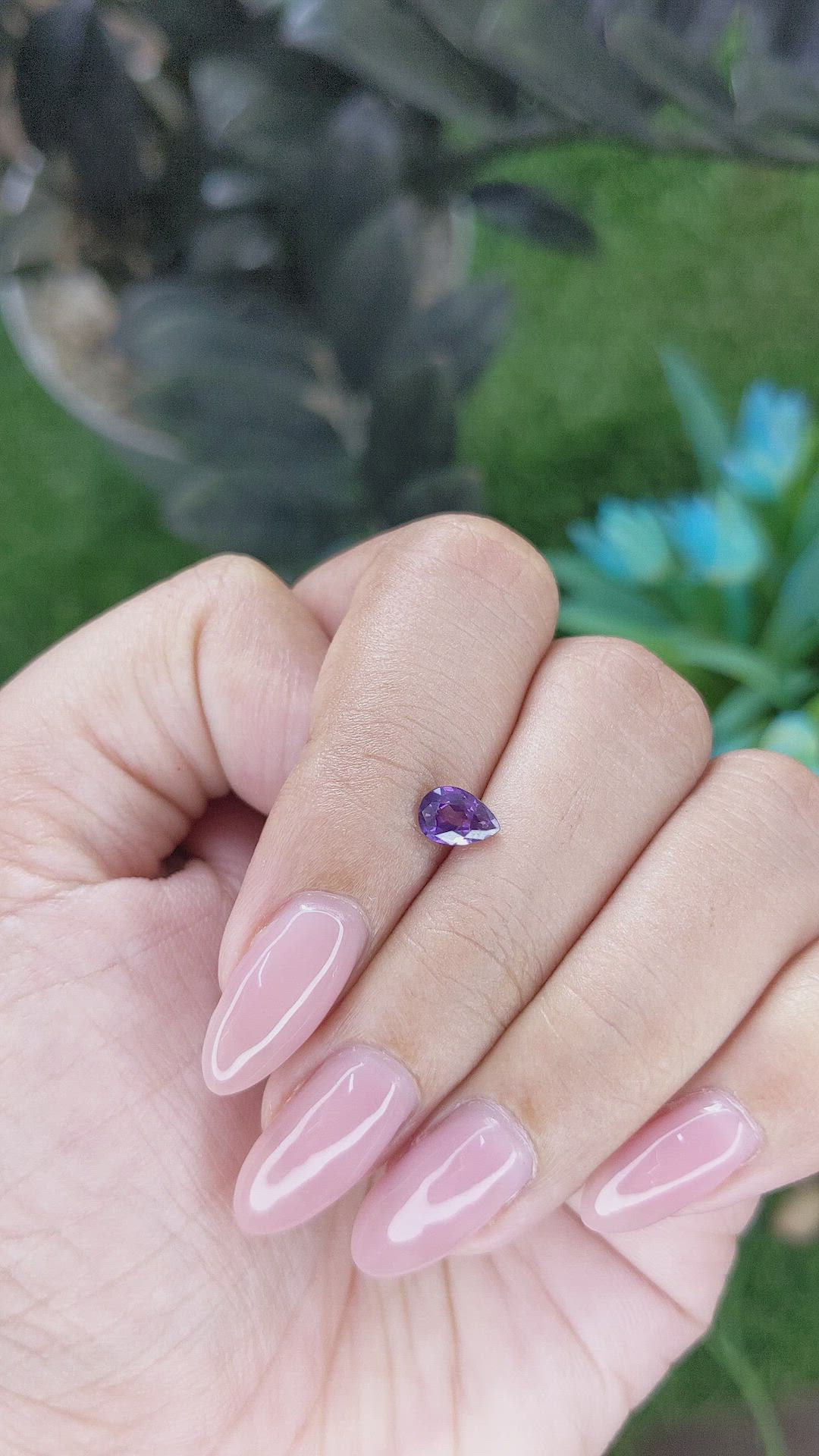 0.67 Ct. Purple Sapphire from Tanzania Size Video