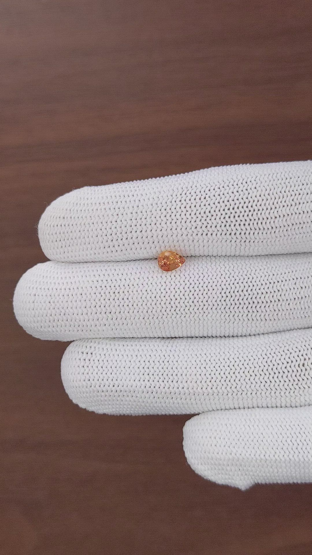 0.67 Ct. Padparadscha Sapphire from Tanzania Size Video