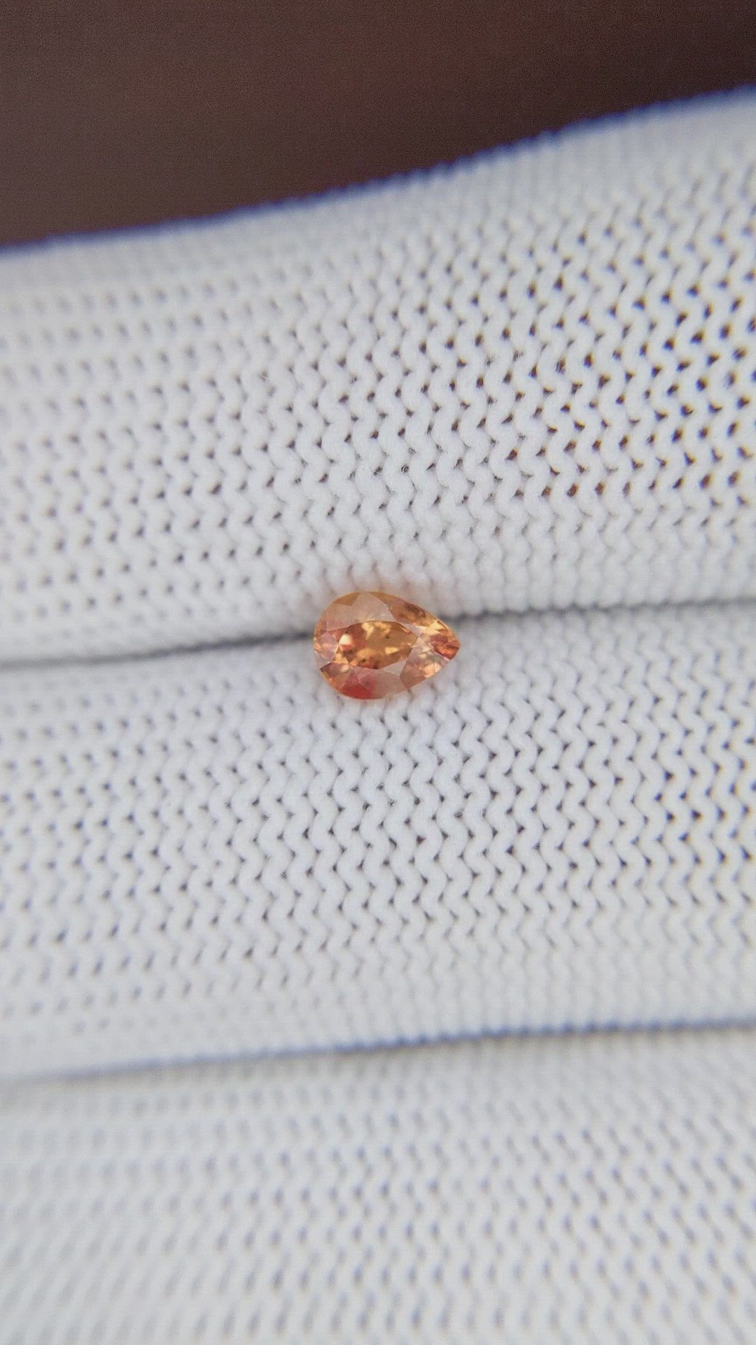 0.67 Ct. Padparadscha Sapphire from Tanzania Size Video