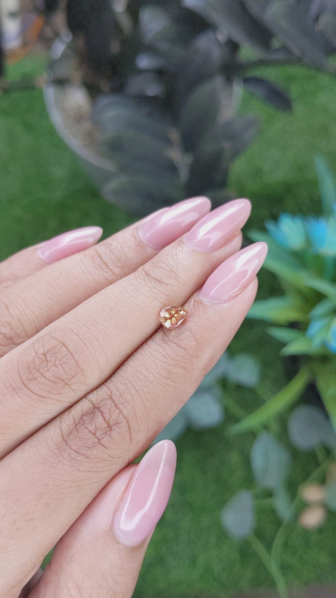 0.67 Ct. Padparadscha Sapphire from Tanzania Size Video
