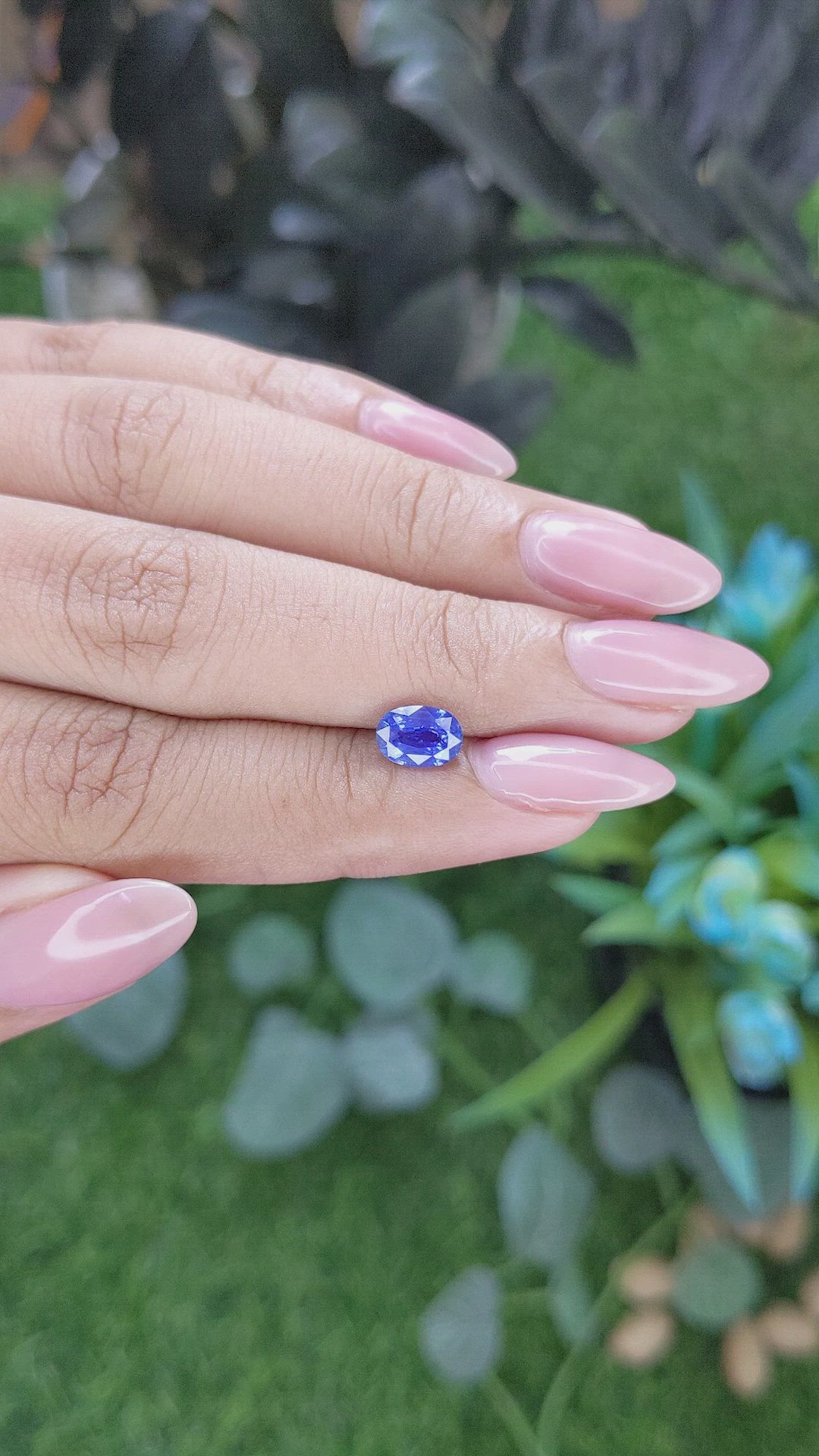 1.19 Ct. Blue Sapphire from Tanzania Size Video