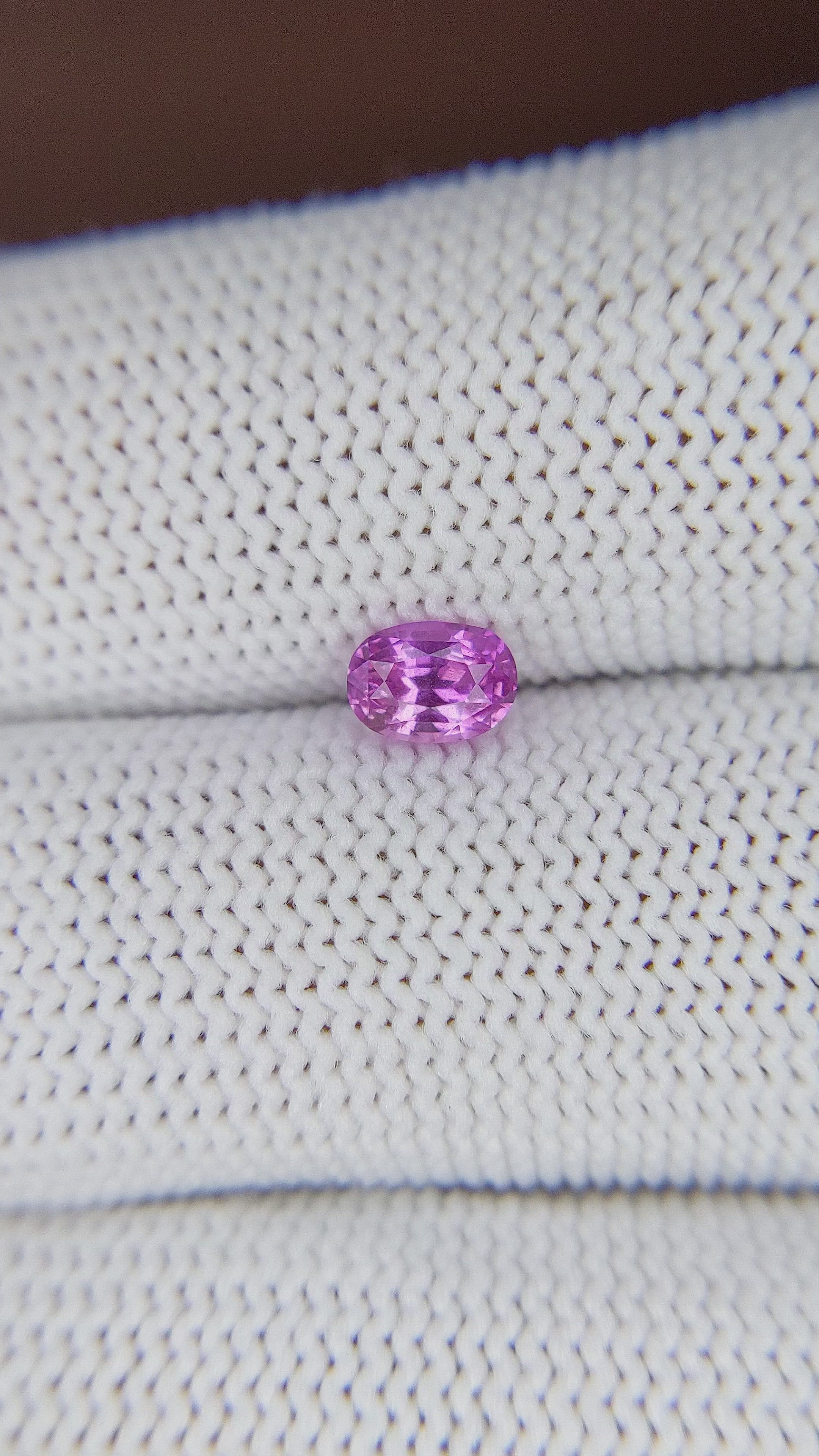 0.71 Ct. Pinkish Purple Sapphire from Tanzania Size Video