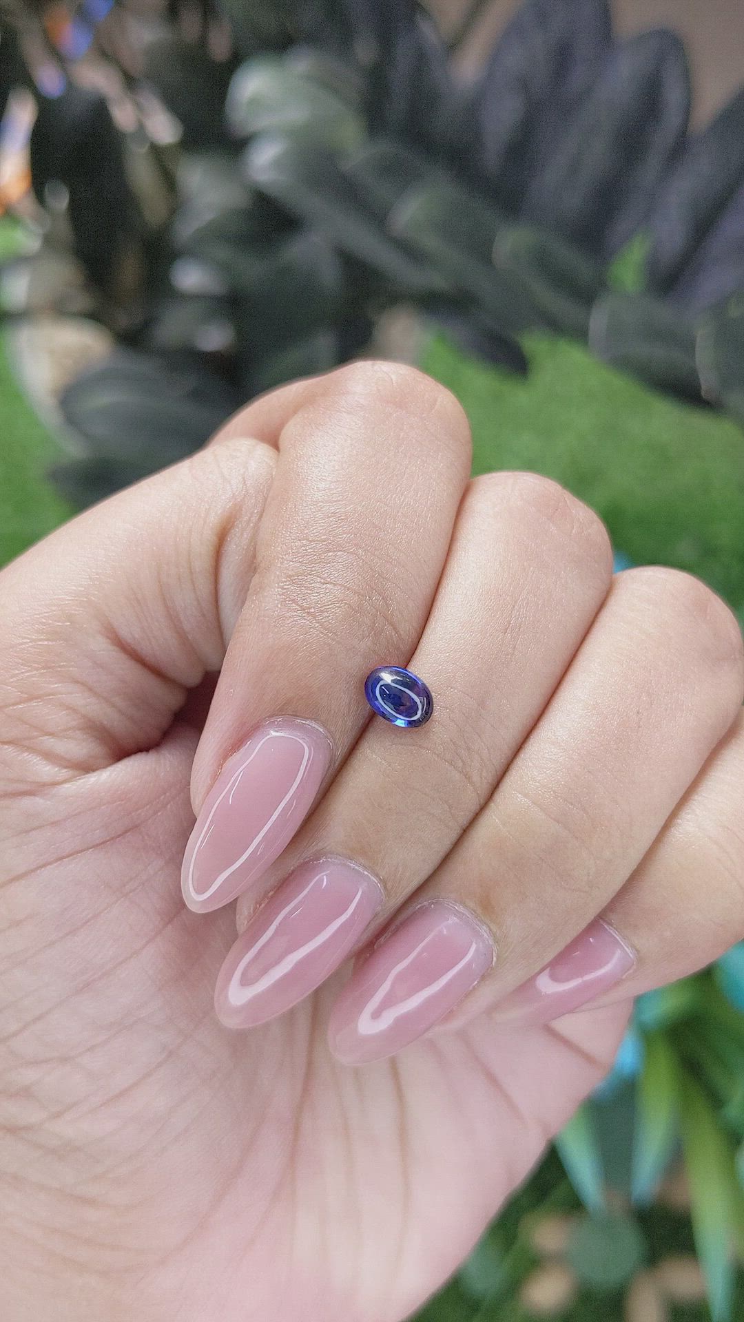 0.69 Ct. Blue Cabochon Sapphire from Tanzania Size Video