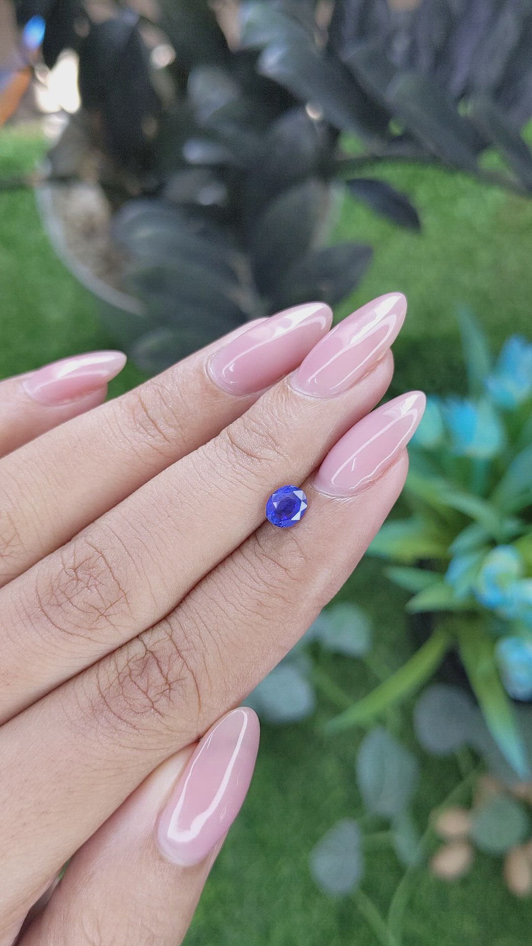 0.61 Ct. Blue Sapphire from Tanzania Size Video