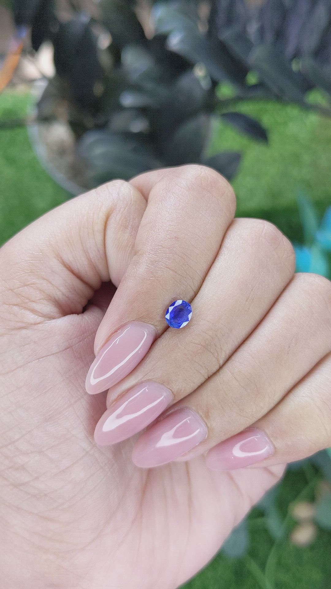 0.61 Ct. Blue Sapphire from Tanzania Size Video