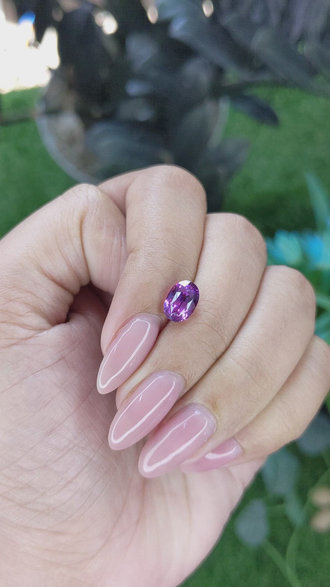 2.35 Ct. Bluish Purple Sapphire from Tanzania Size Video