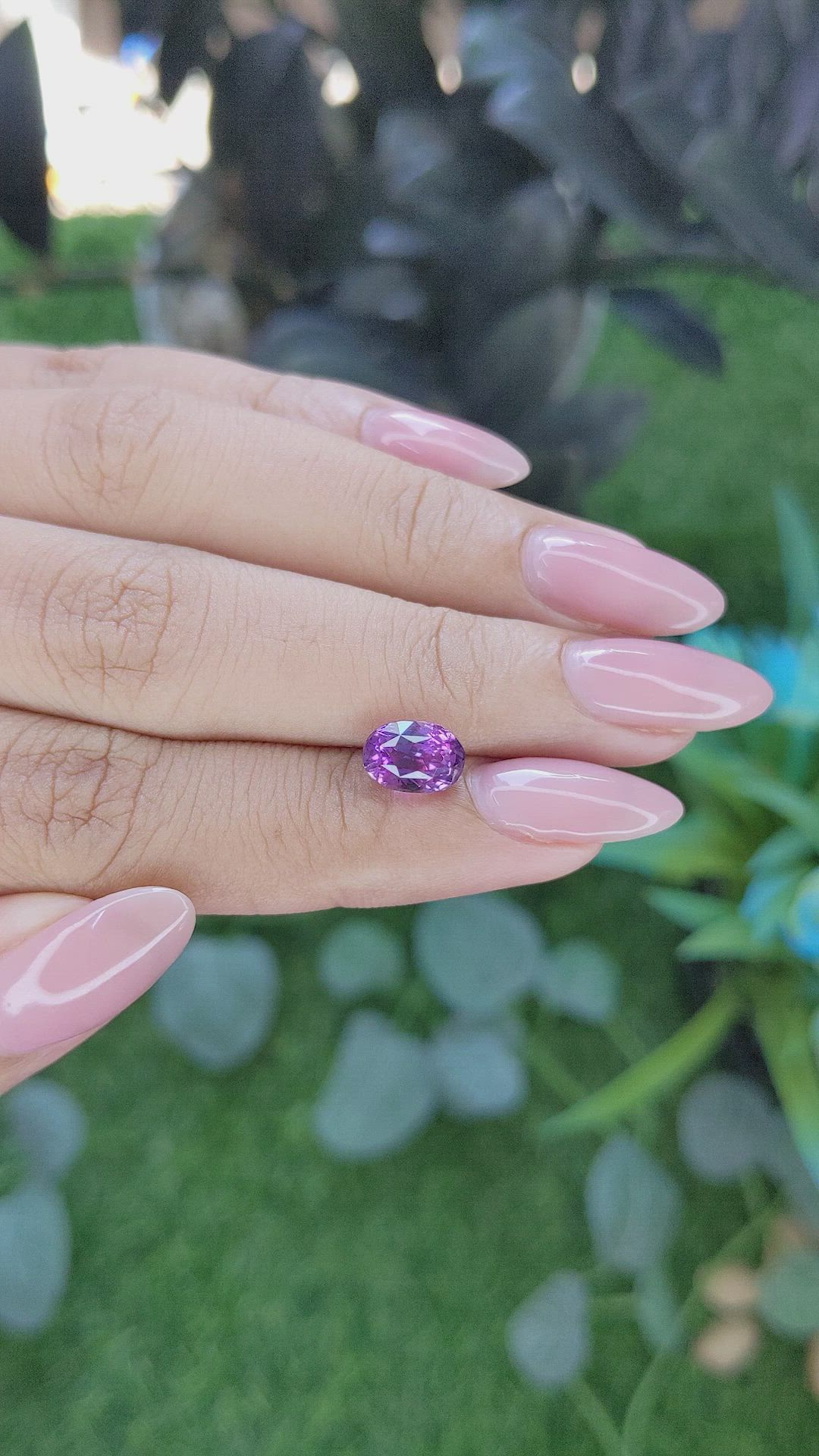 2.35 Ct. Bluish Purple Sapphire from Tanzania Size Video