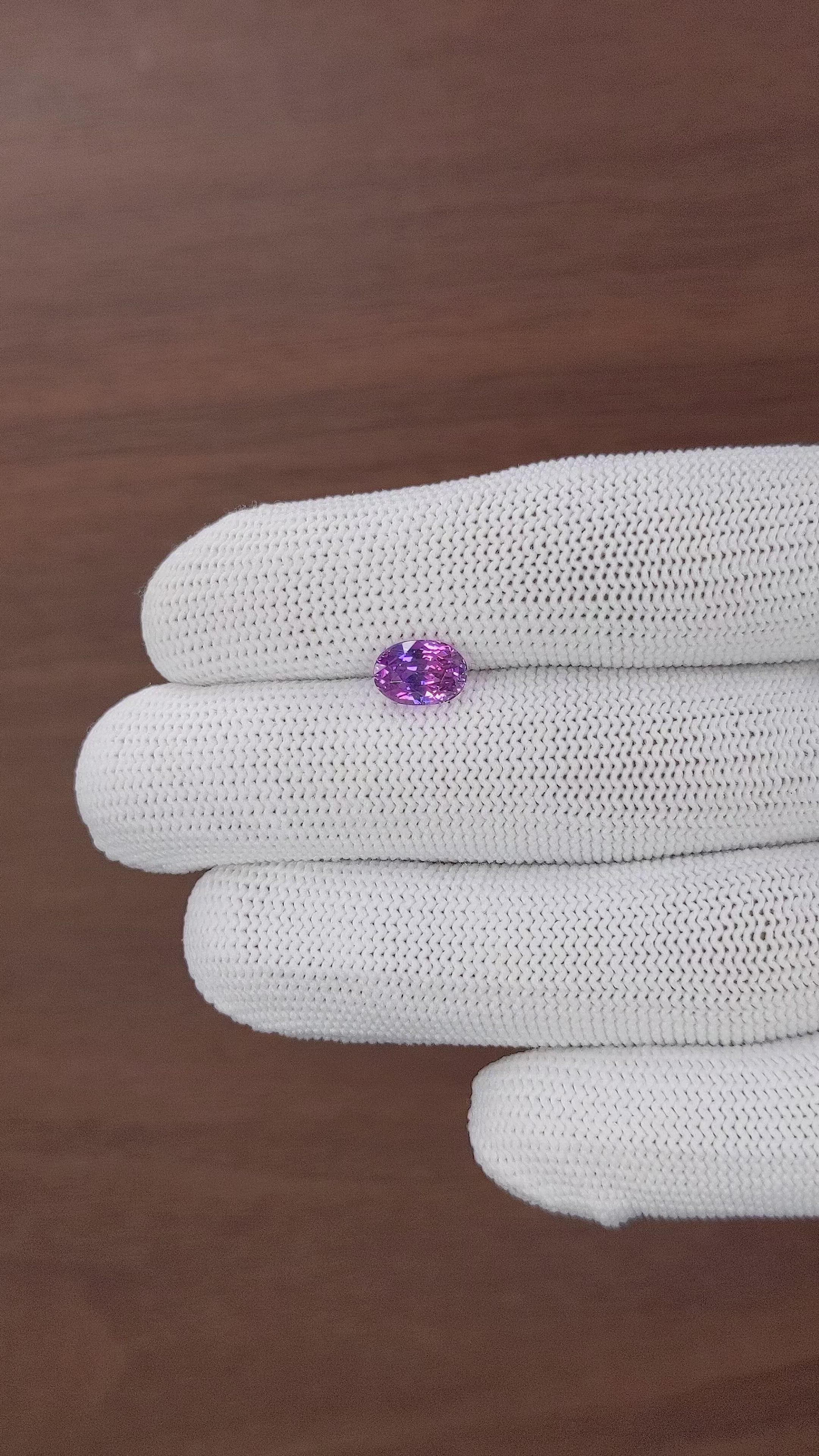 2.35 Ct. Bluish Purple Sapphire from Tanzania Size Video