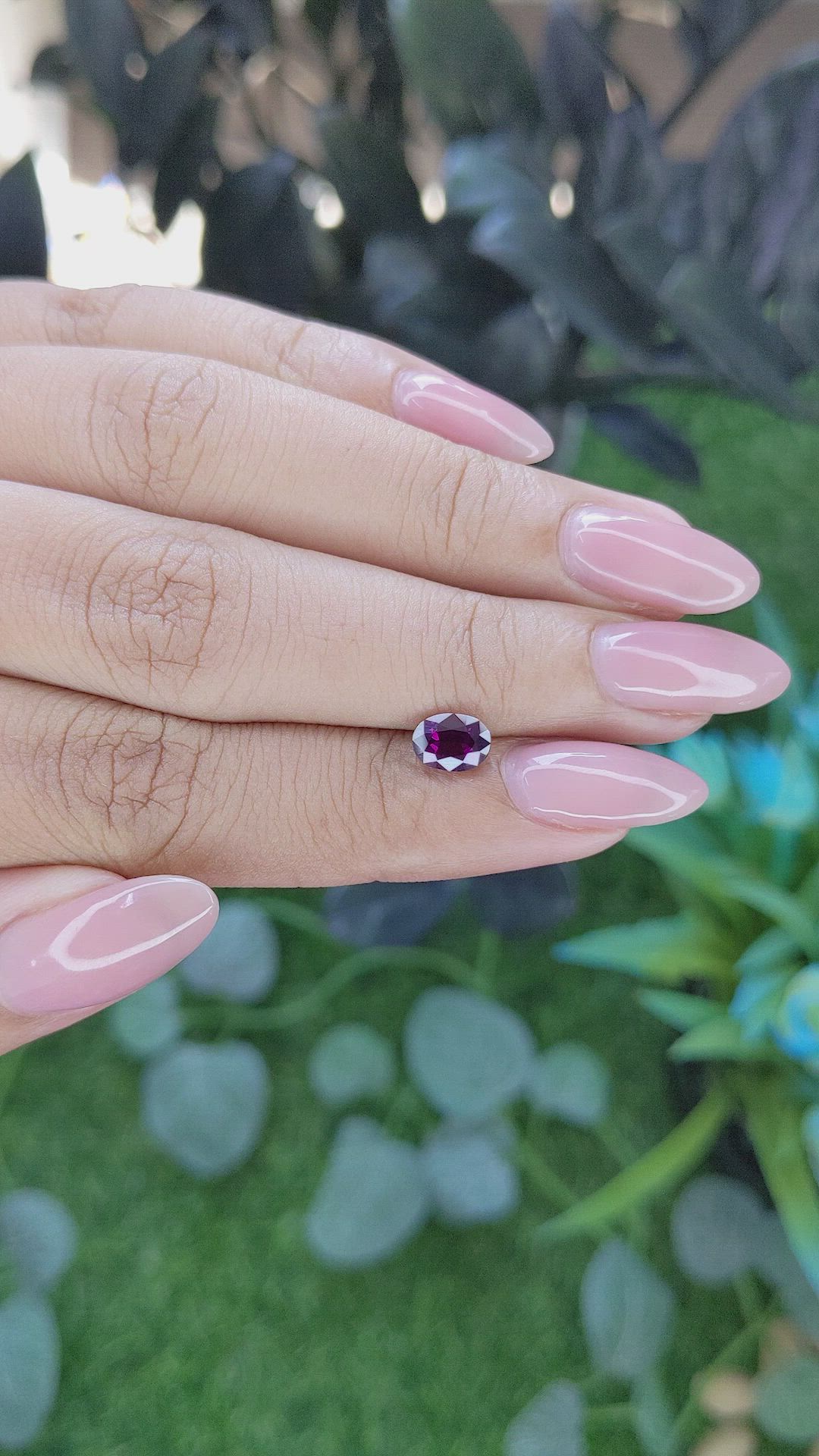 1.03 Ct. Pinkish Purple Sapphire from Tanzania Size Video