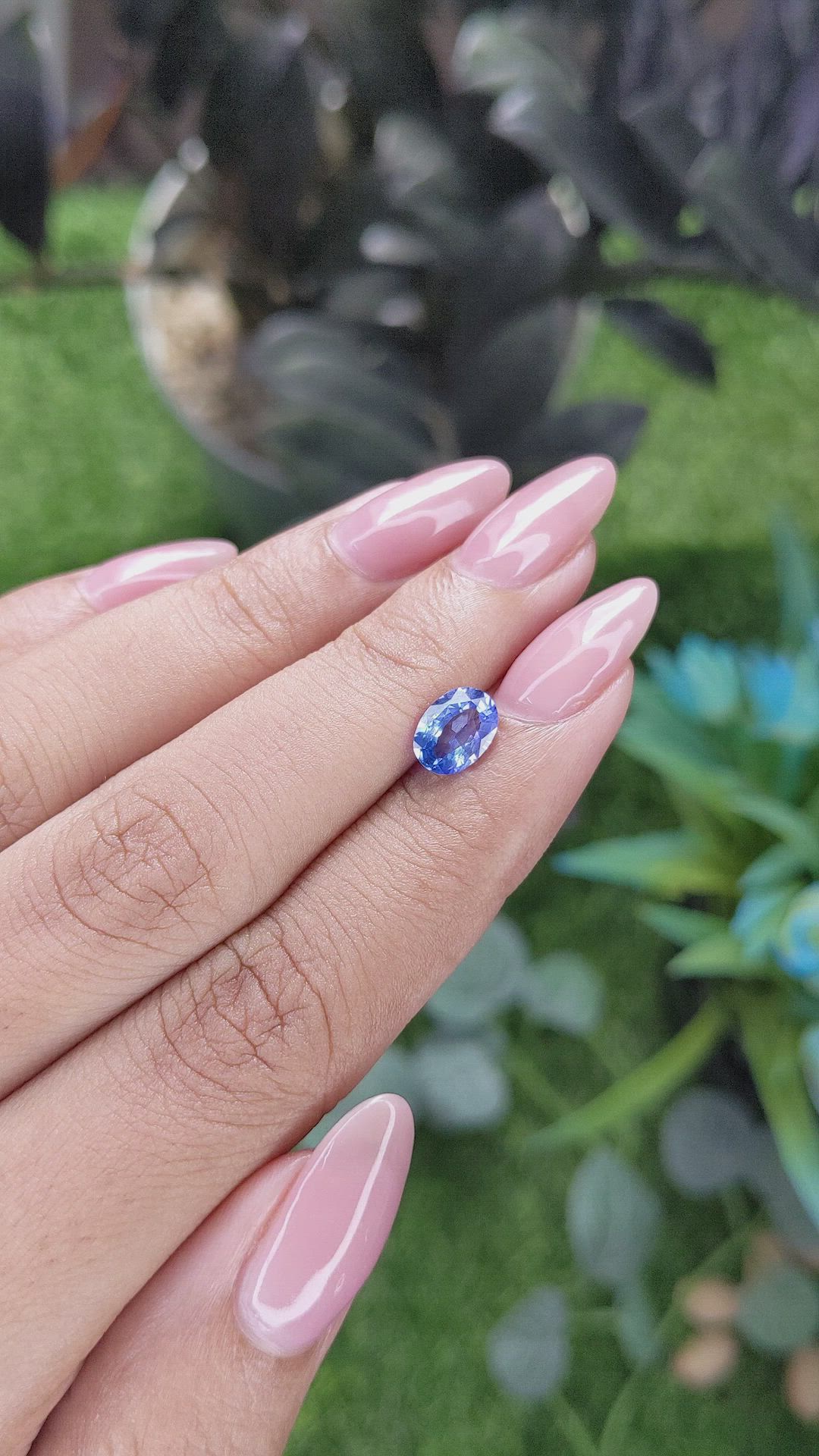 1.22 Ct. Blue Sapphire from Tanzania Size Video