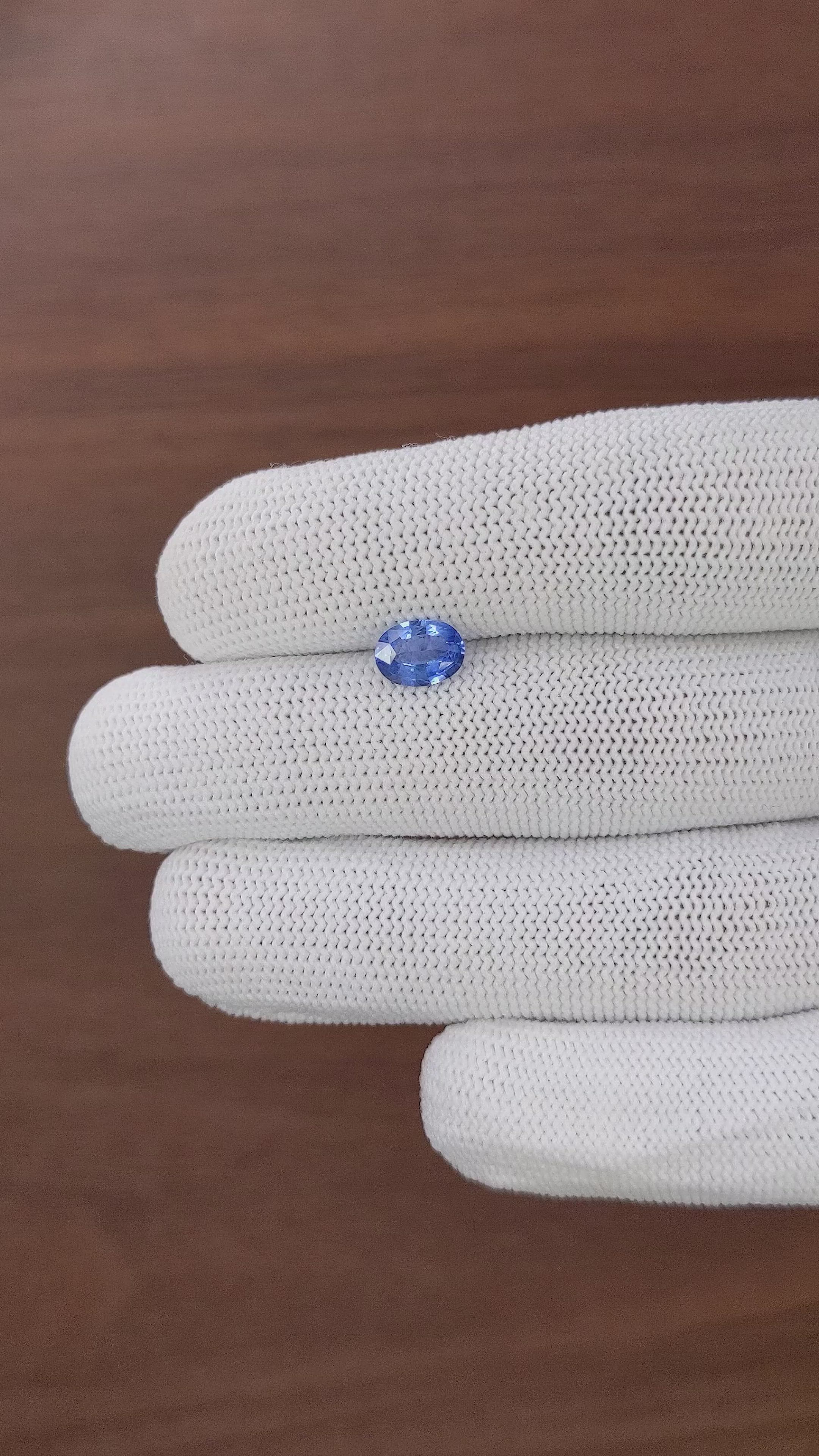 1.22 Ct. Blue Sapphire from Tanzania Size Video