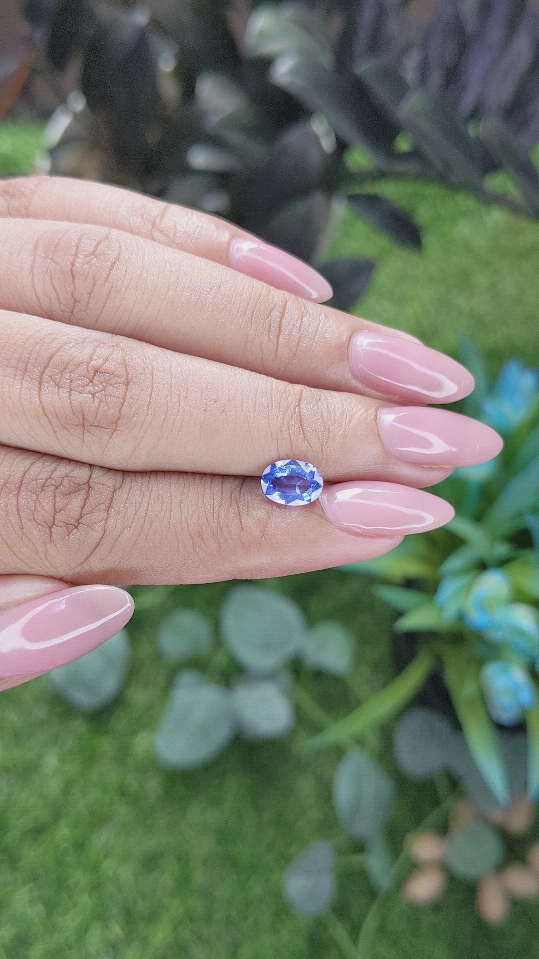 1.22 Ct. Blue Sapphire from Tanzania Size Video