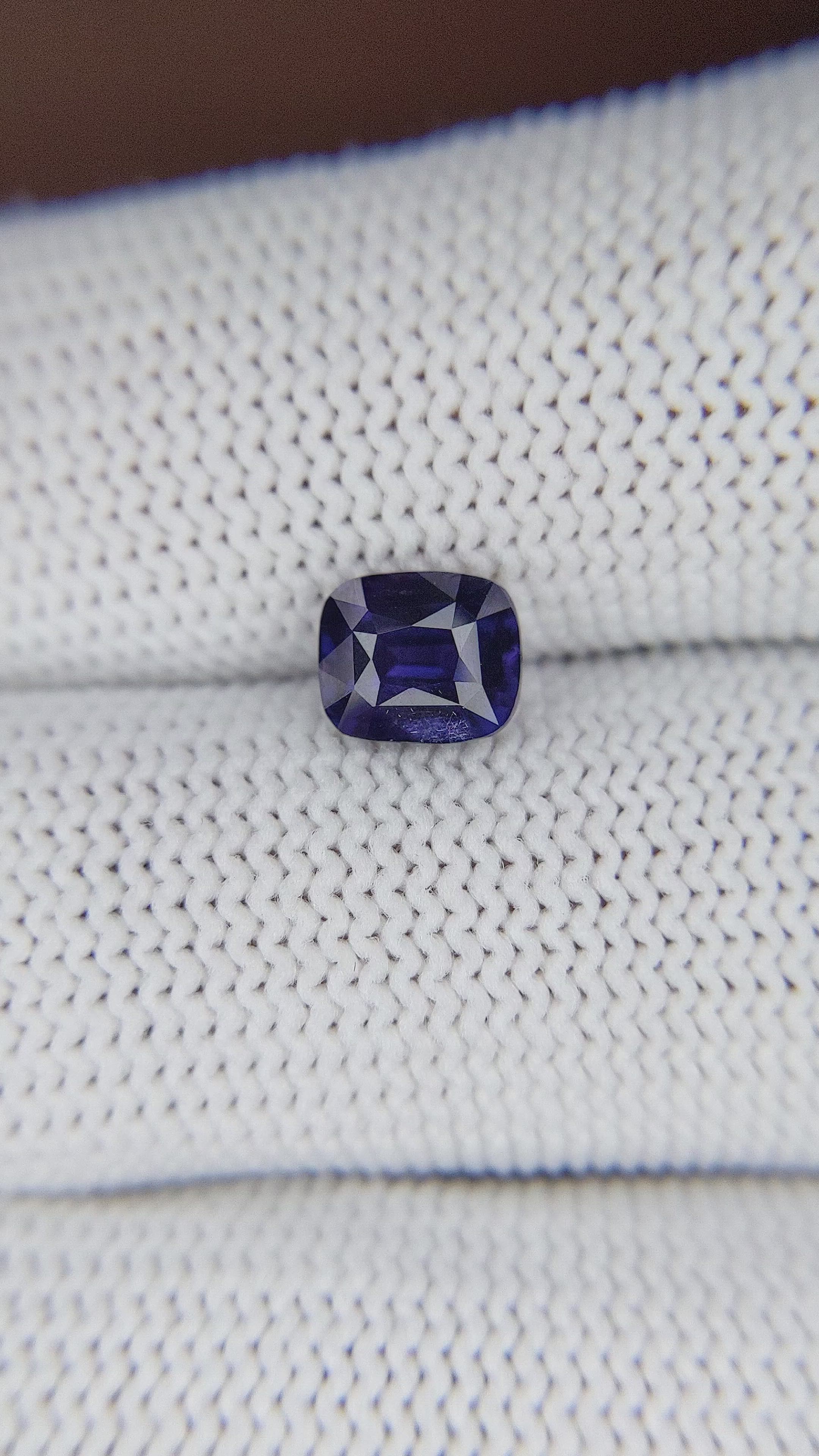1.56 Ct. Purplish Blue Sapphire from Tanzania Size Video