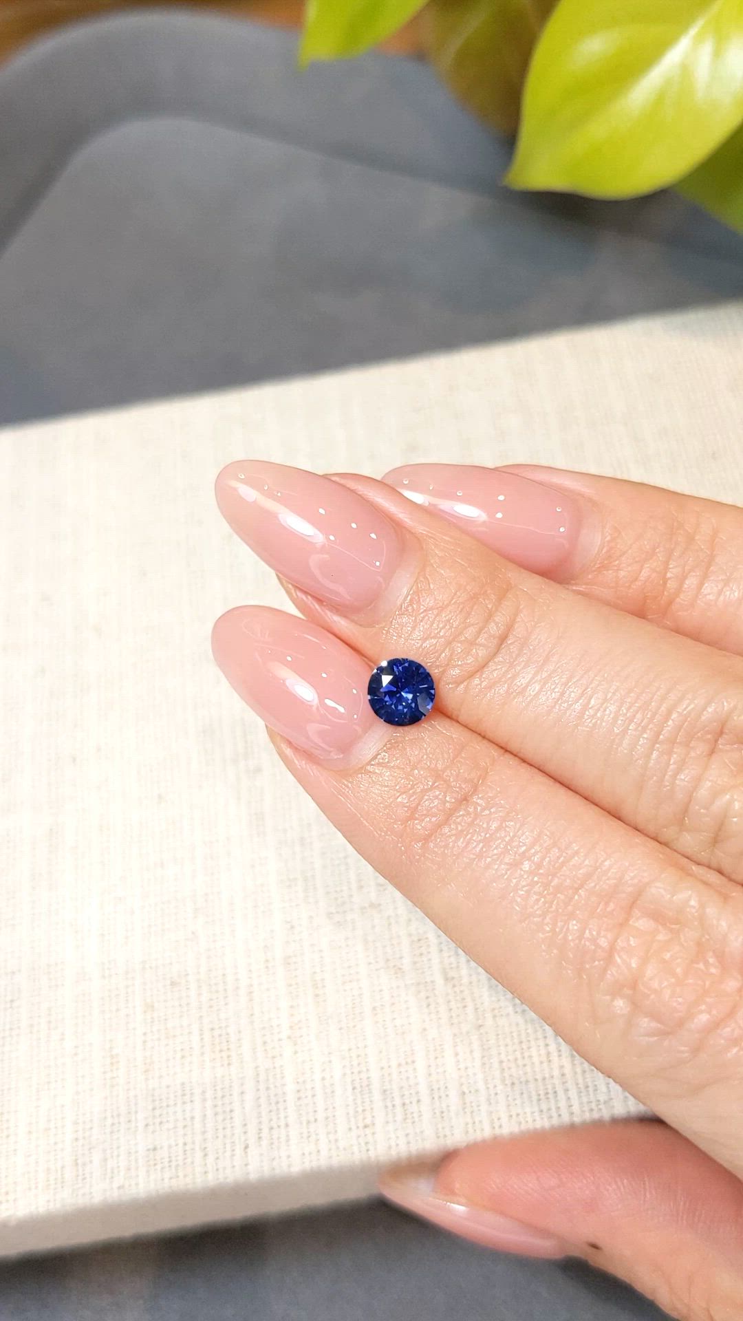 0.73 Ct. Blue Sapphire from Ceylon (Sri Lanka) Size Video