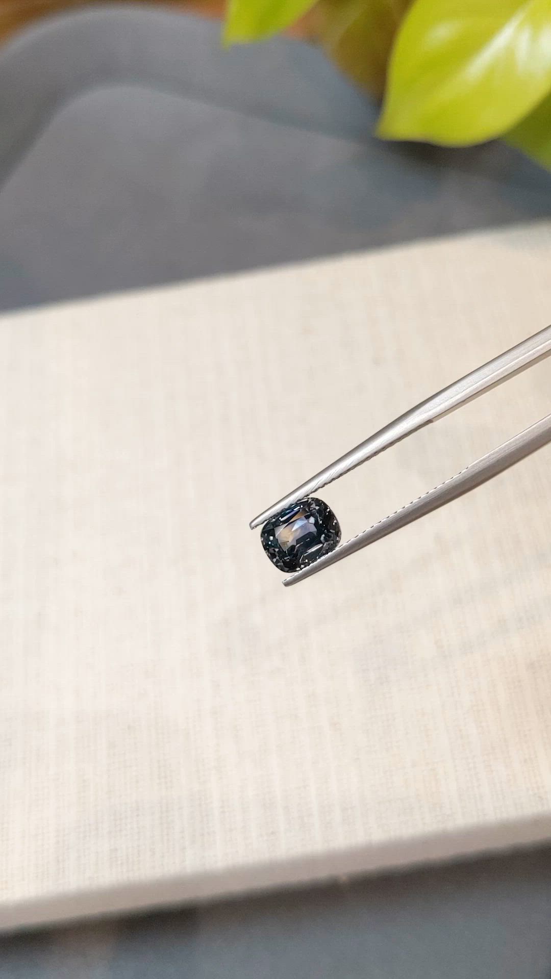 1.98 Ct. Purplish Blue Sapphire from Montana Size Video