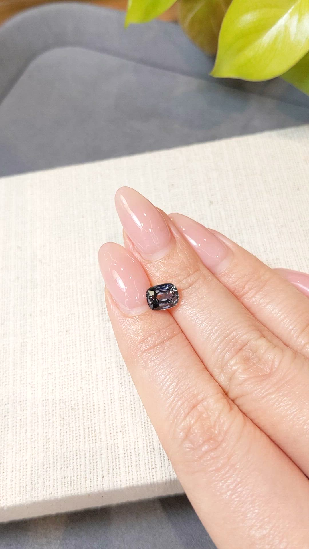 1.98 Ct. Purplish Blue Sapphire from Montana Size Video