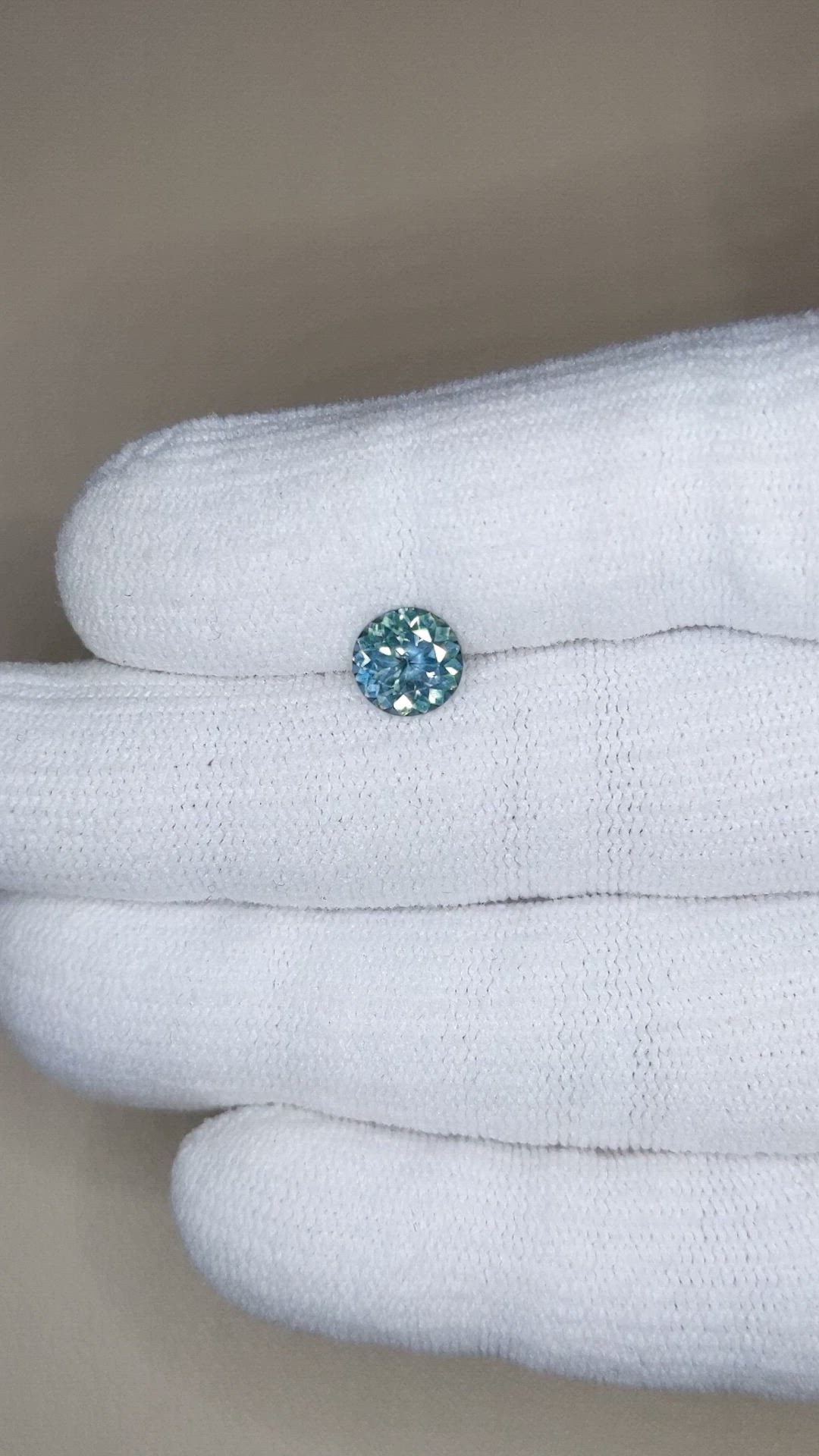 1.48 Ct. Bluish Green Sapphire from Montana Size Video