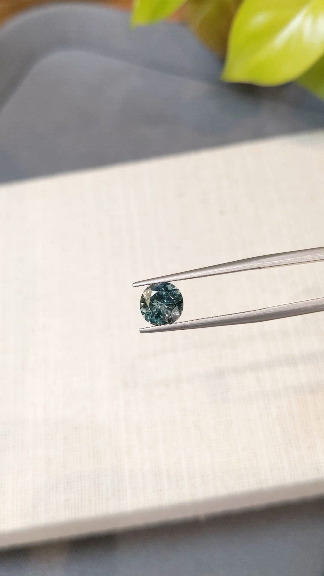 1.48 Ct. Bluish Green Sapphire from Montana Size Video