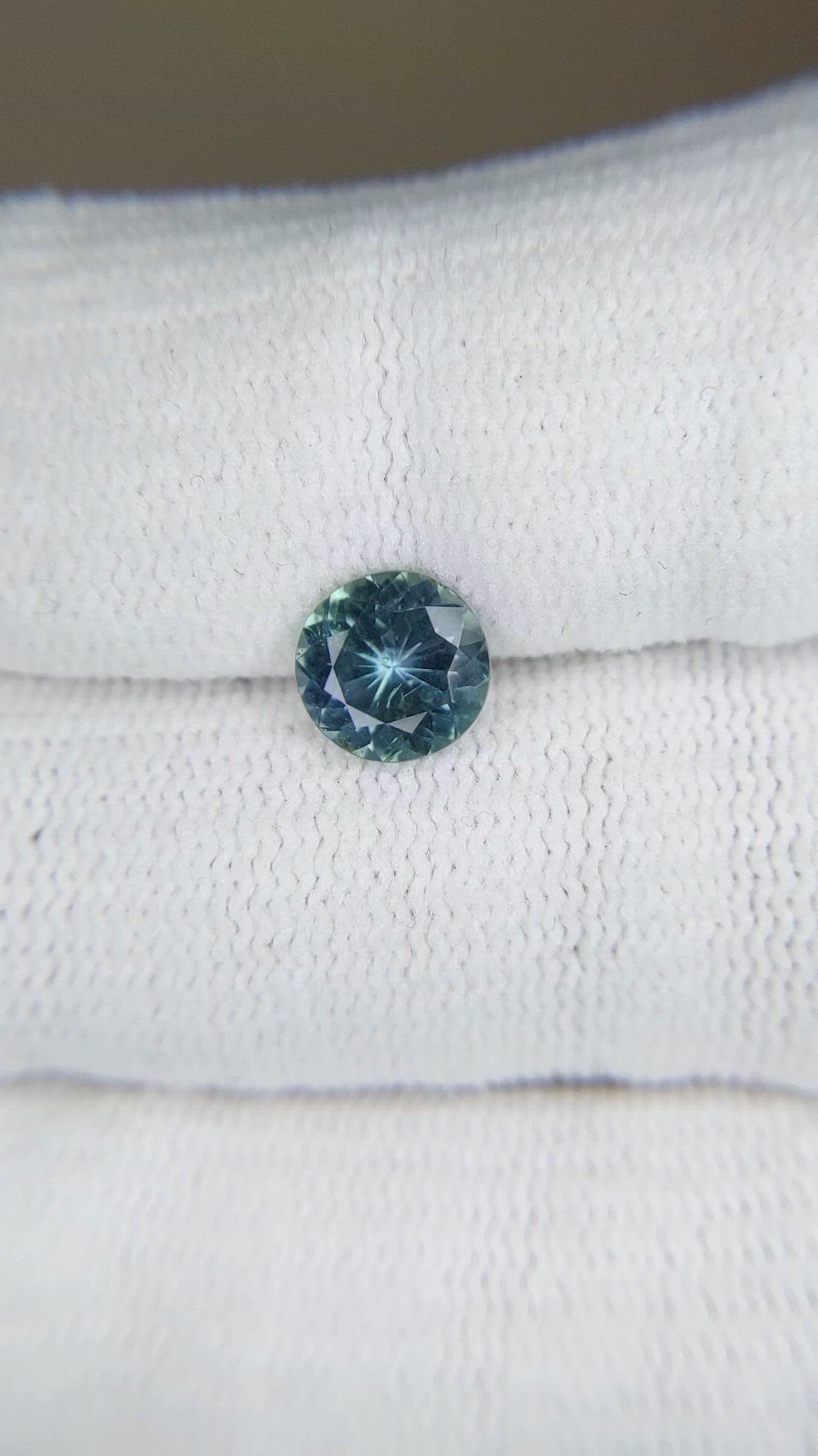 1.48 Ct. Bluish Green Sapphire from Montana Size Video