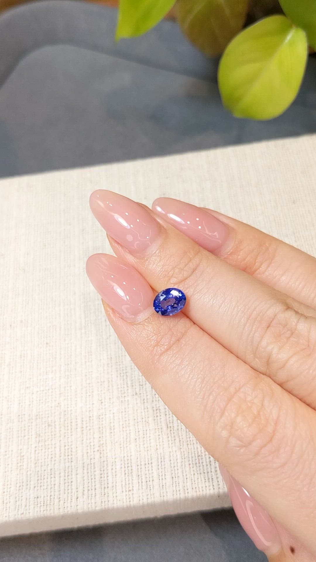 1.62 Ct. Blue Sapphire from Ceylon (Sri Lanka) Size Video