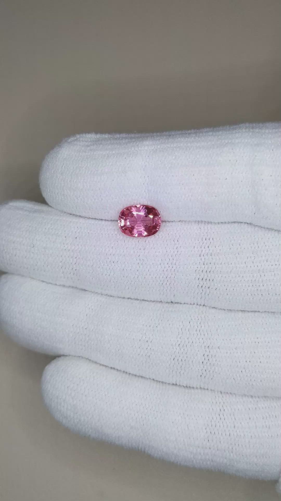 2.05 Ct. Padparadscha Sapphire from Ceylon (Sri Lanka) Size Video