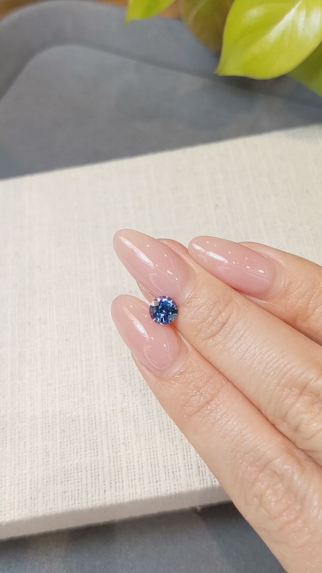 0.93 Ct. Blue Sapphire from Ceylon (Sri Lanka) Size Video