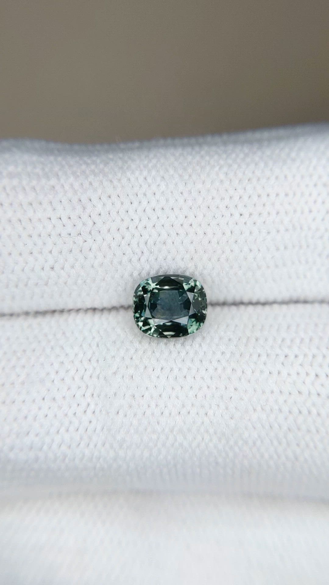 1.38 Ct. Bluish Green Sapphire from Montana Size Video