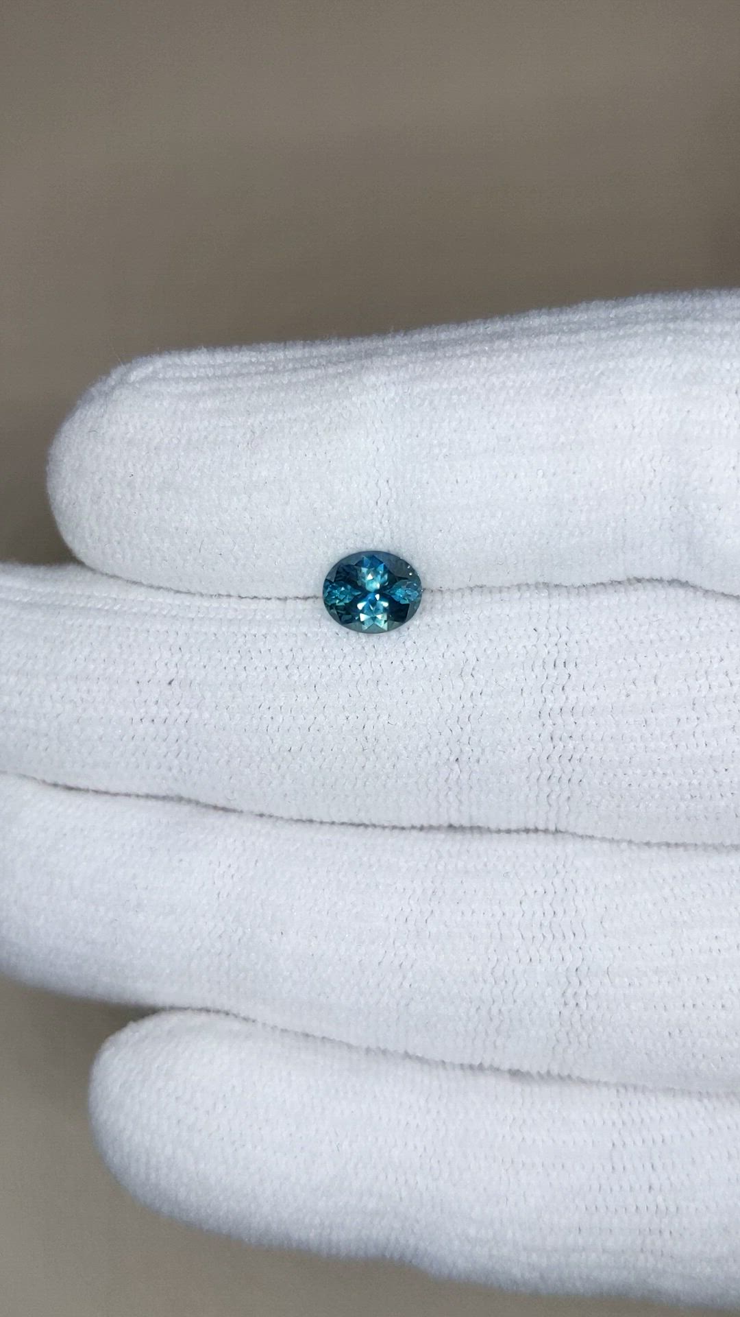 1.09 Ct. Greenish Blue Sapphire from Montana Size Video