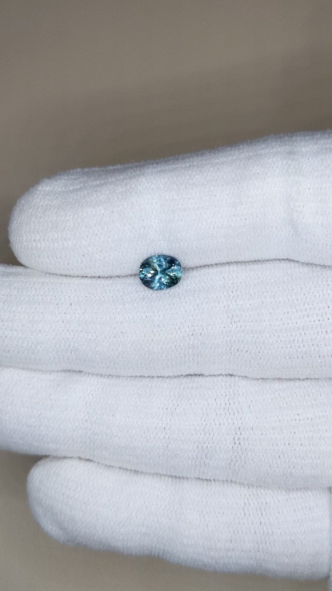 1.21 Ct. Greenish Blue Sapphire from Montana Size Video