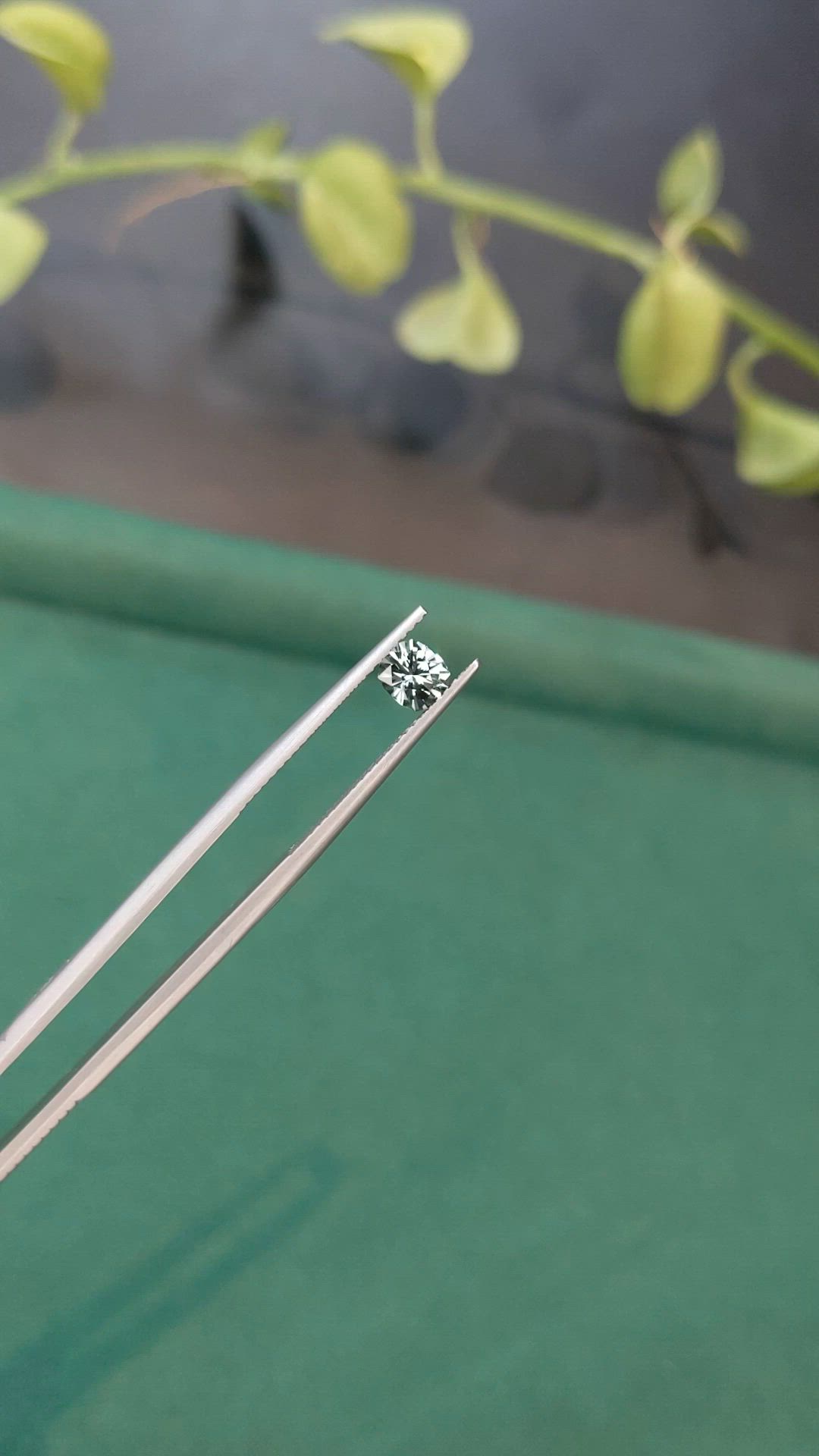 0.63 Ct. Bluish Green Sapphire from Montana Size Video