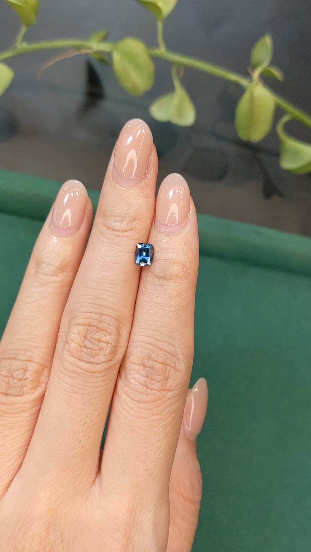 0.70 Ct. Blue Sapphire from Montana Size Video