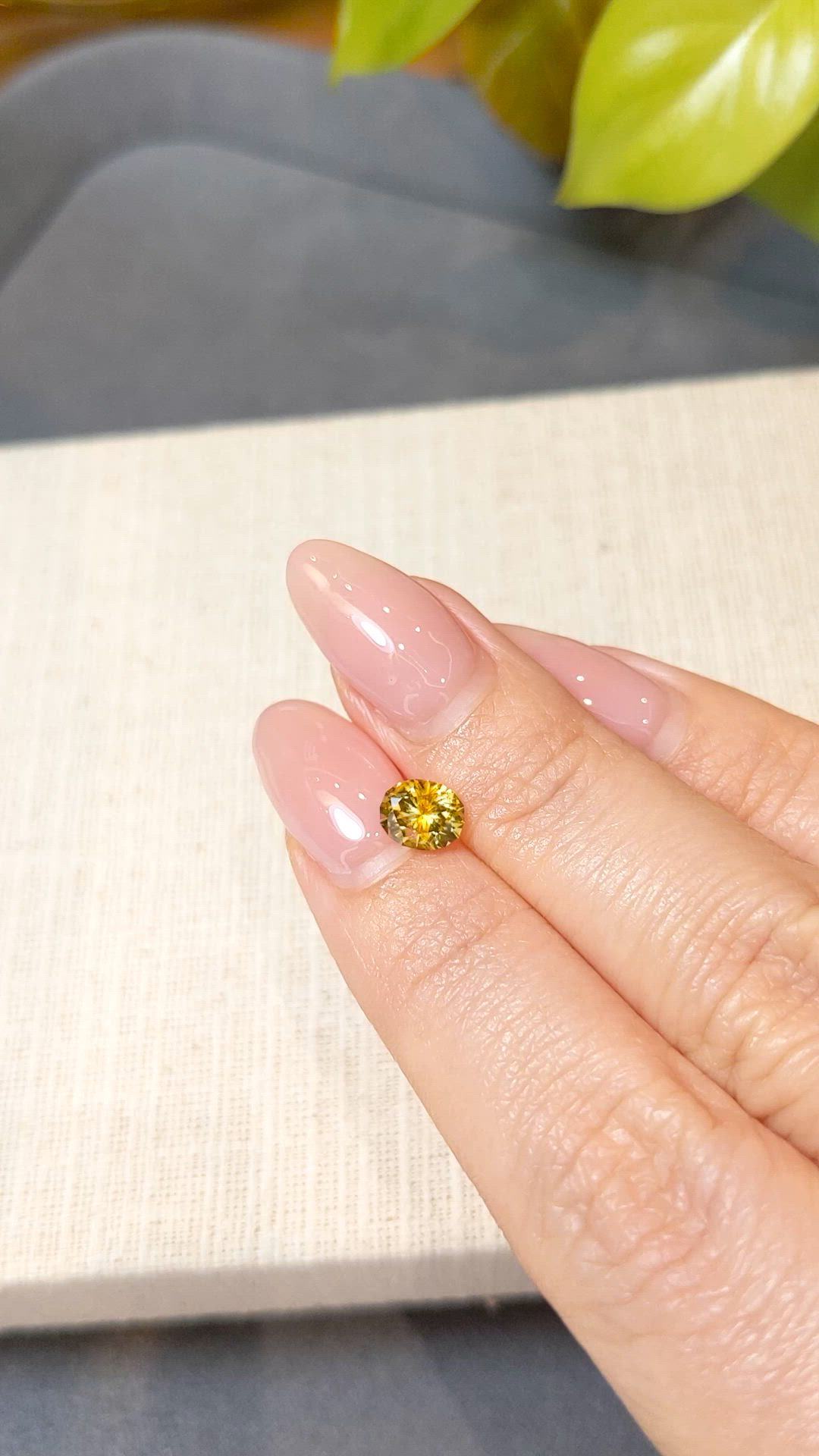 1.09 Ct. Yellow Sapphire from Montana Size Video