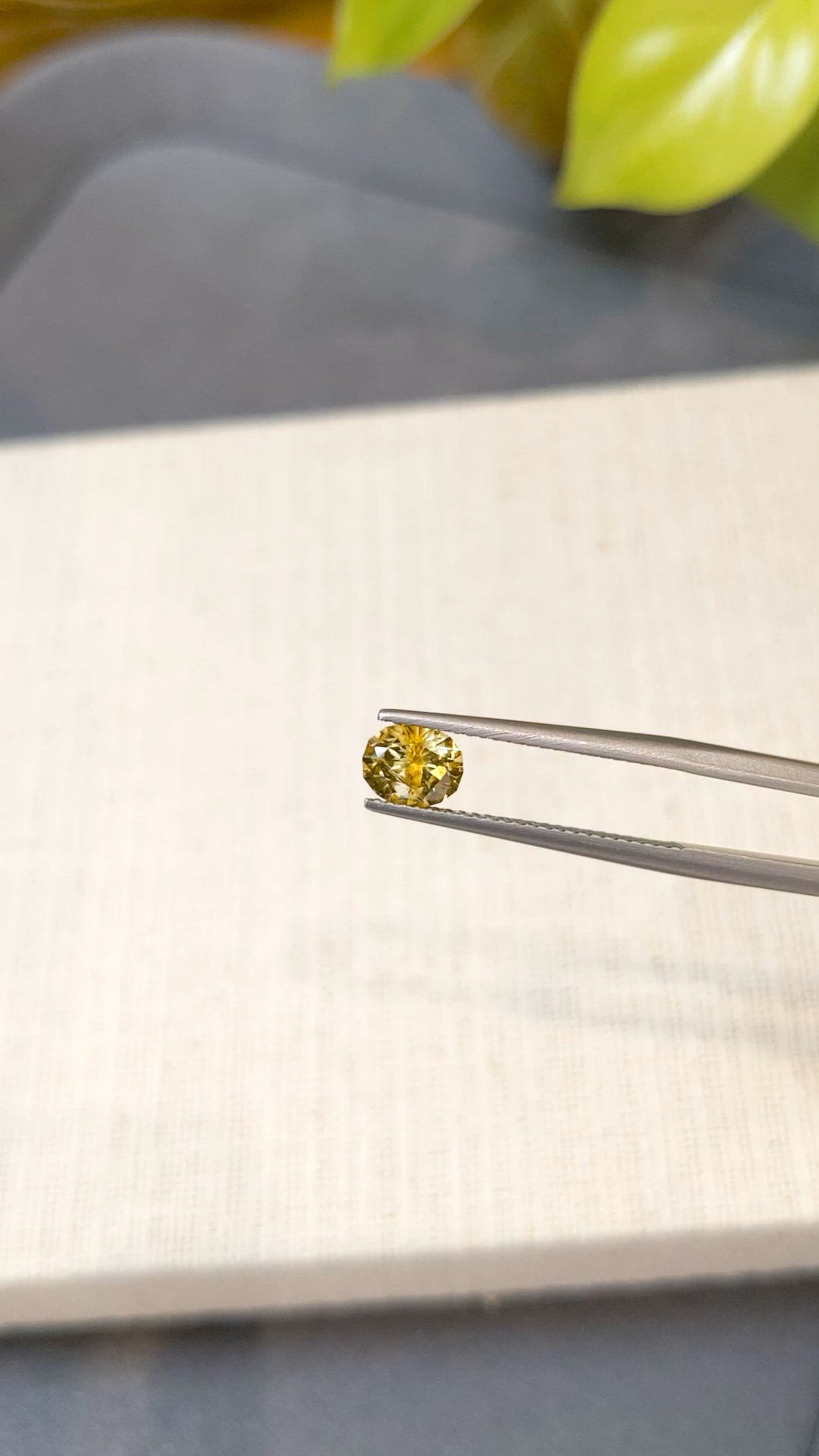 1.09 Ct. Yellow Sapphire from Montana Size Video